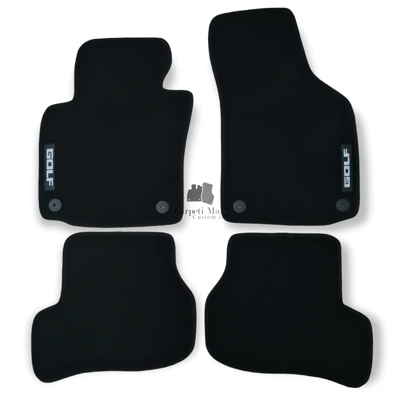 Car Floor Mats For VW Golf Mk5 Velour Waterproof Black Carpet Rugs Auto Liners