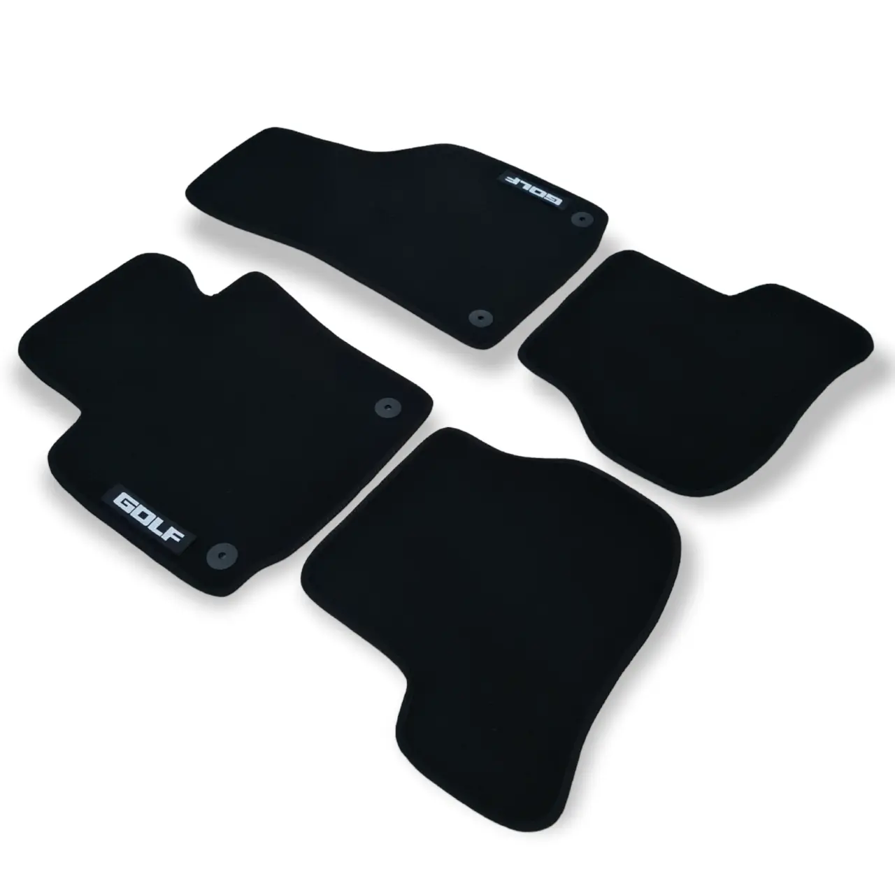 Car Floor Mats For VW Golf Mk5 Velour Waterproof Black Carpet Rugs Auto Liners