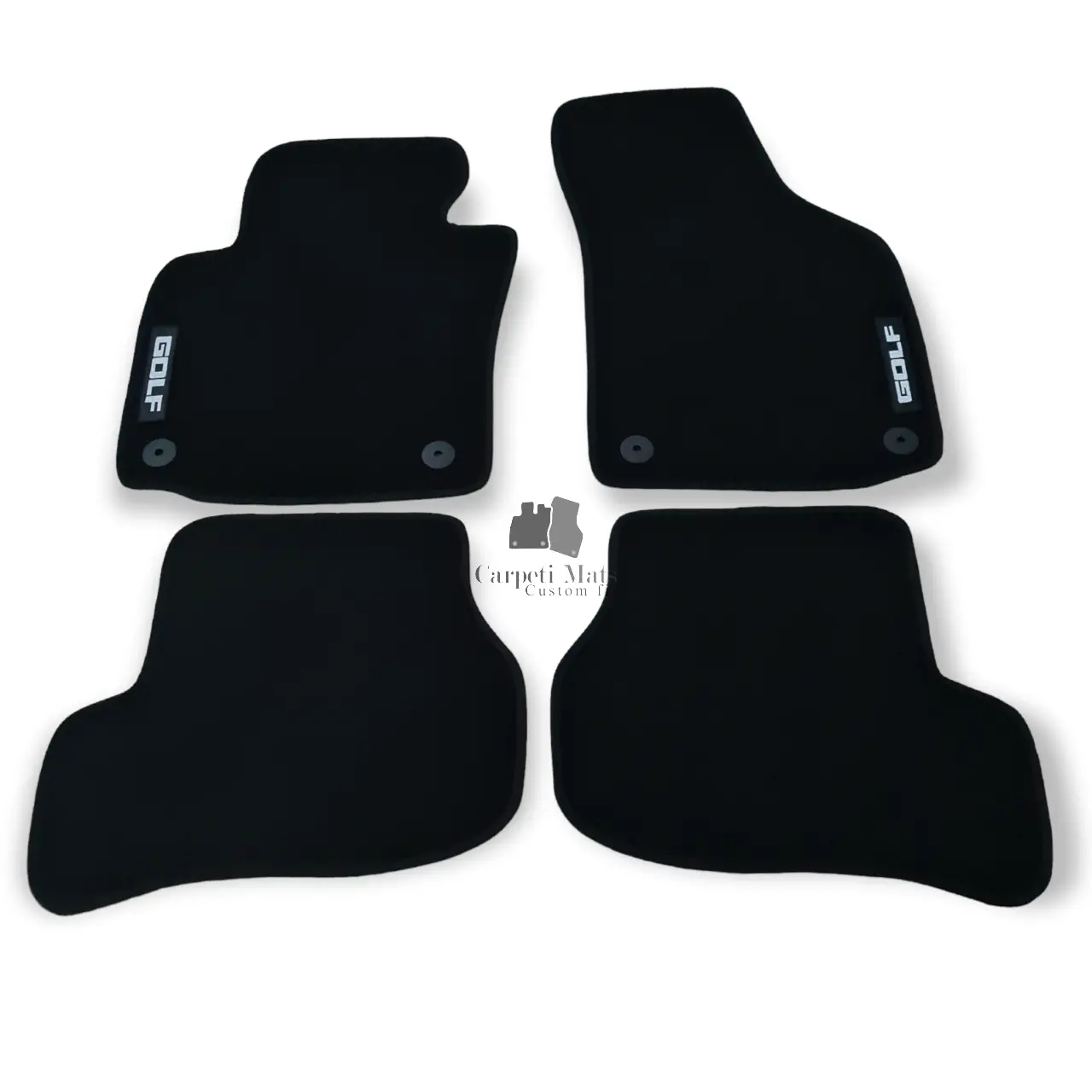 Car Floor Mats For VW Golf Mk5 Velour Waterproof Black Carpet Rugs Auto Liners