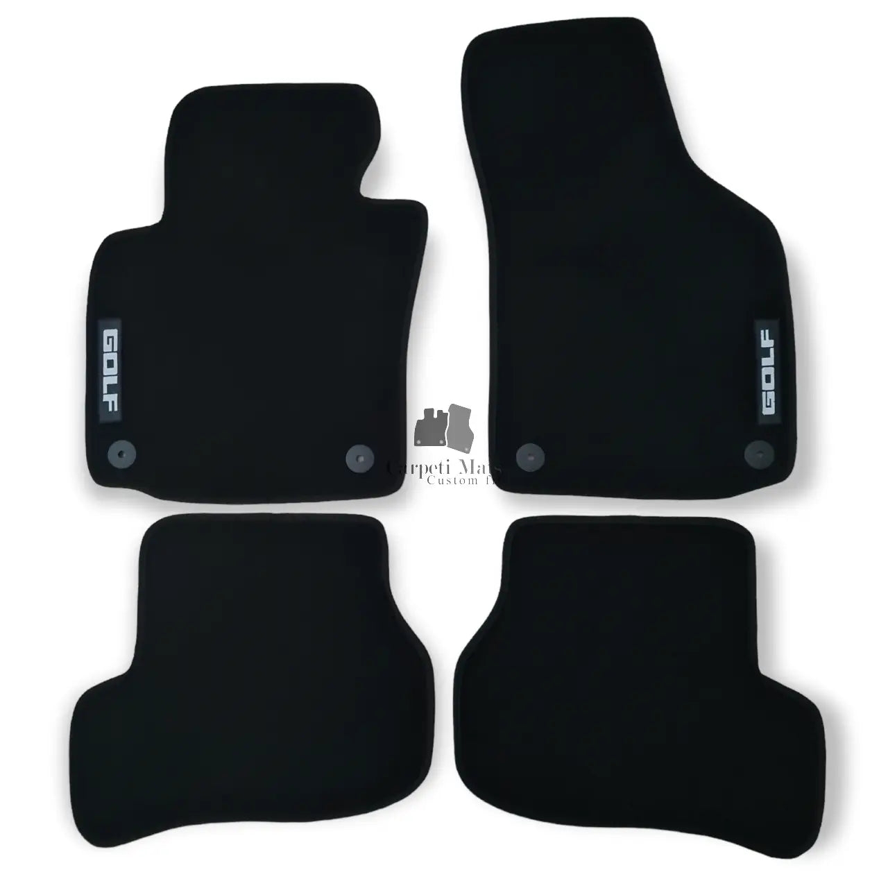 Car Floor Mats For VW Golf Mk6 Velour Waterproof Black Carpet Rugs Auto Liners