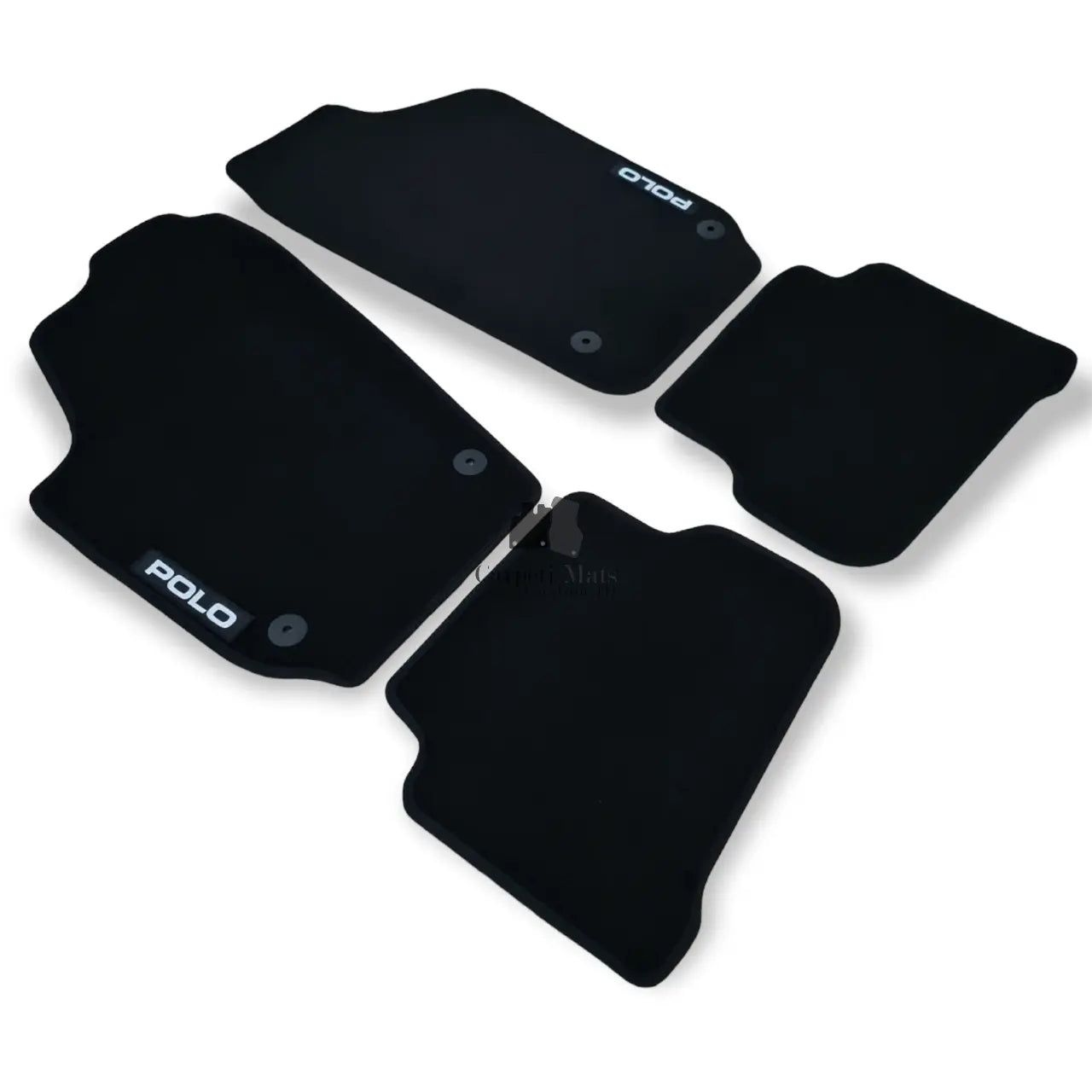 Car Floor Mats For VW Polo Auto Liners Velour Waterproof Black Carpet Rugs New