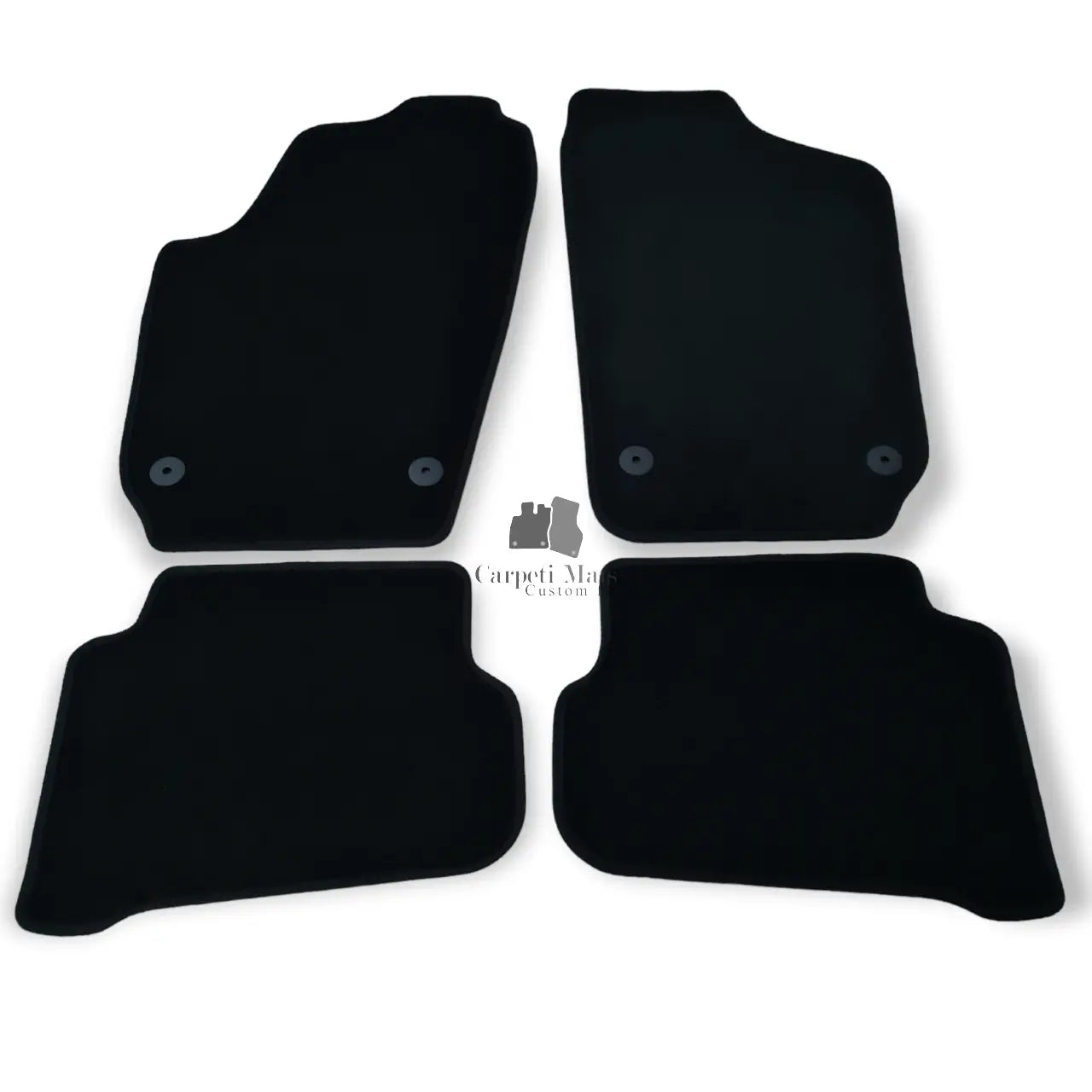 Car Floor Mats For VW Polo Waterproof Black Carpet Rugs Velour Auto Liners New