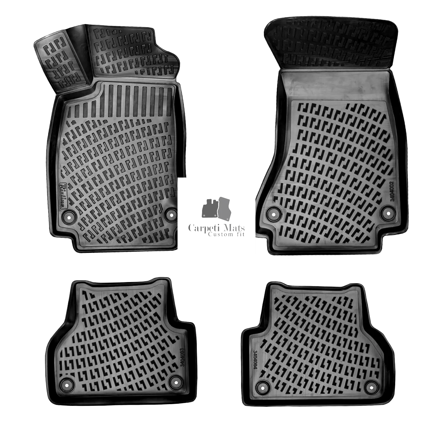 Car Floor Mats Liners For Audi A4 2016-2020 All Season Heavy Duty 3D Auto Rugs