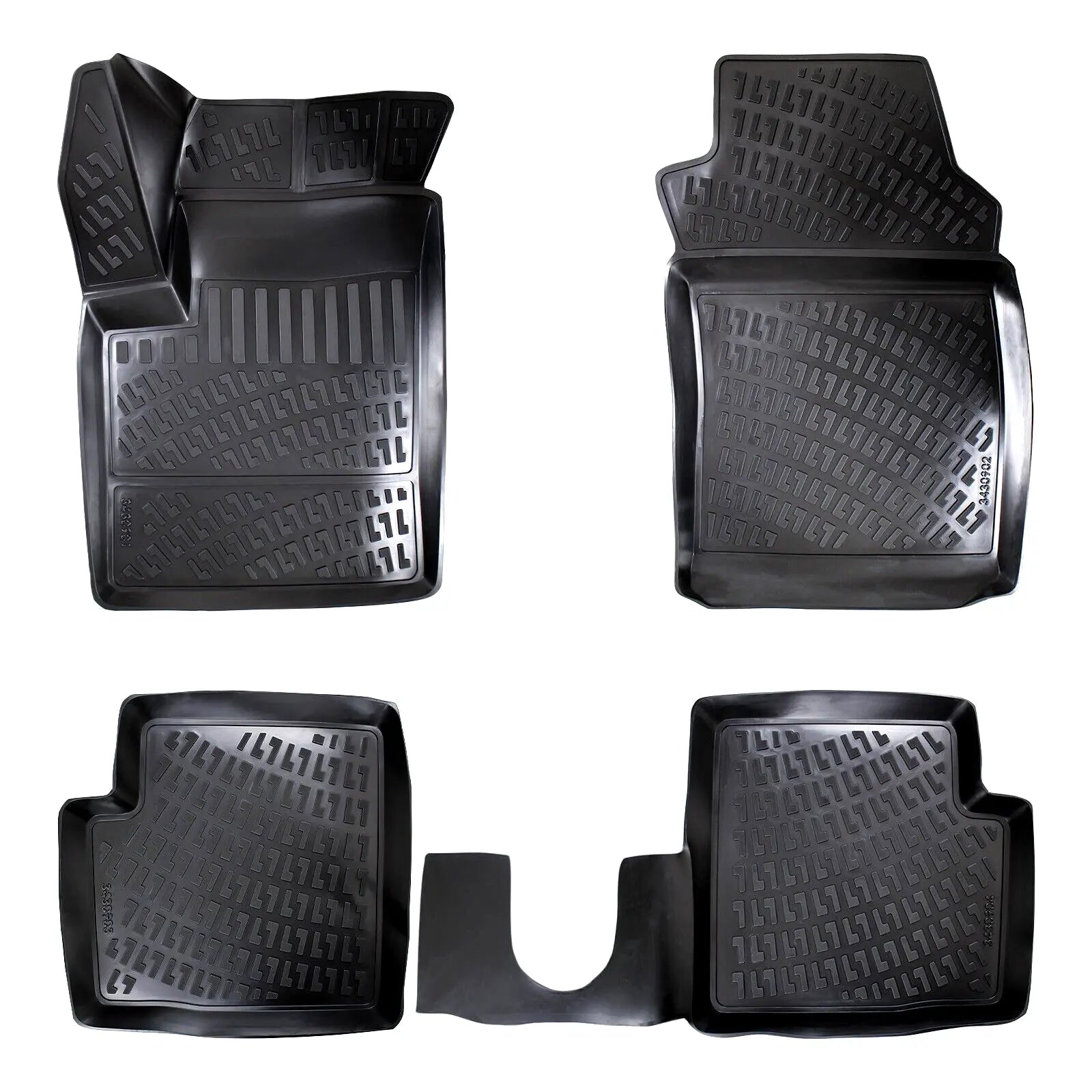 Car Floor Mats Liners For Fiat 500 2007-2024 All Season Heavy Duty 3D Auto Rugs