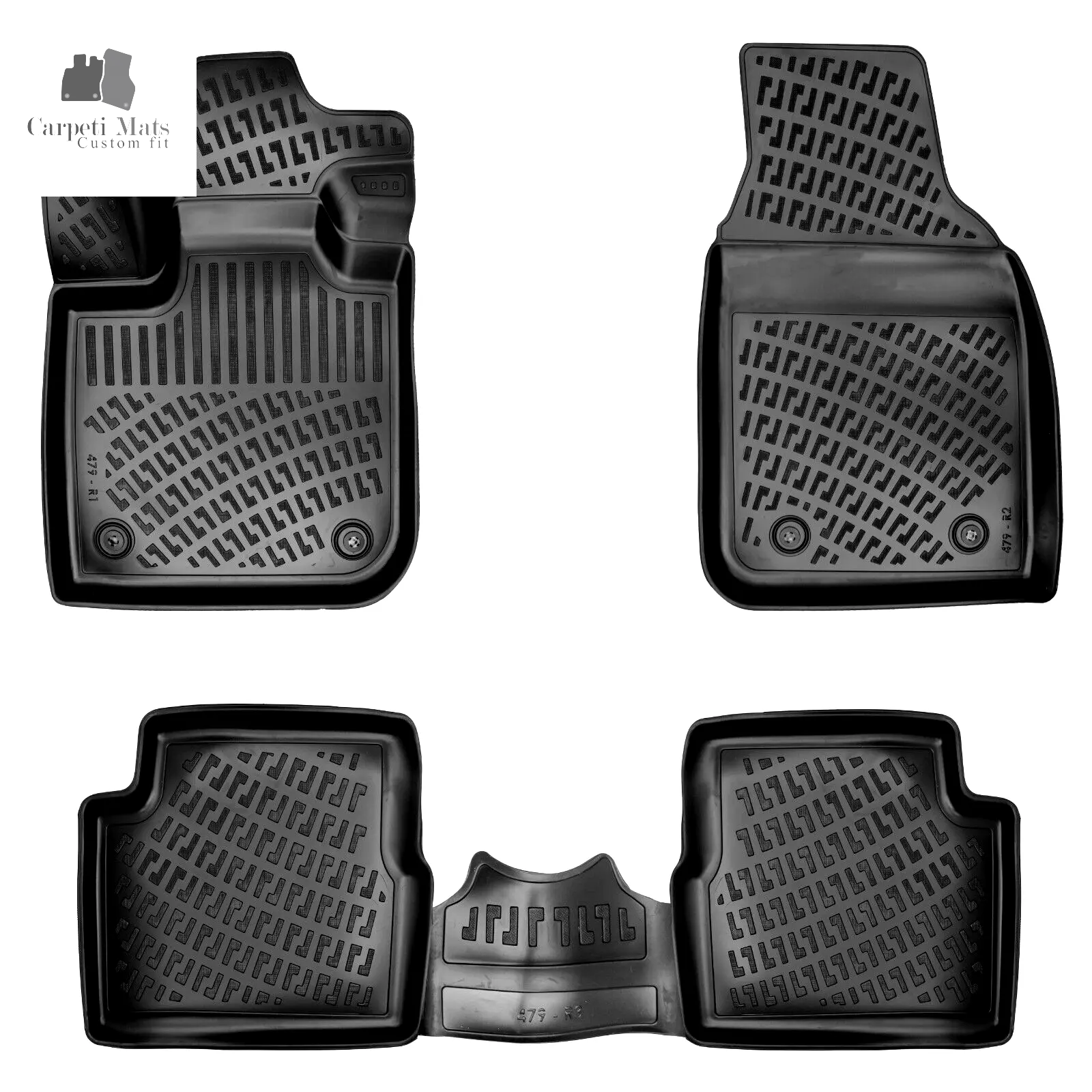 Car Floor Mats Liners For Fiat 600e 2022-2025 All Season Heavy Duty 3D Auto Rugs