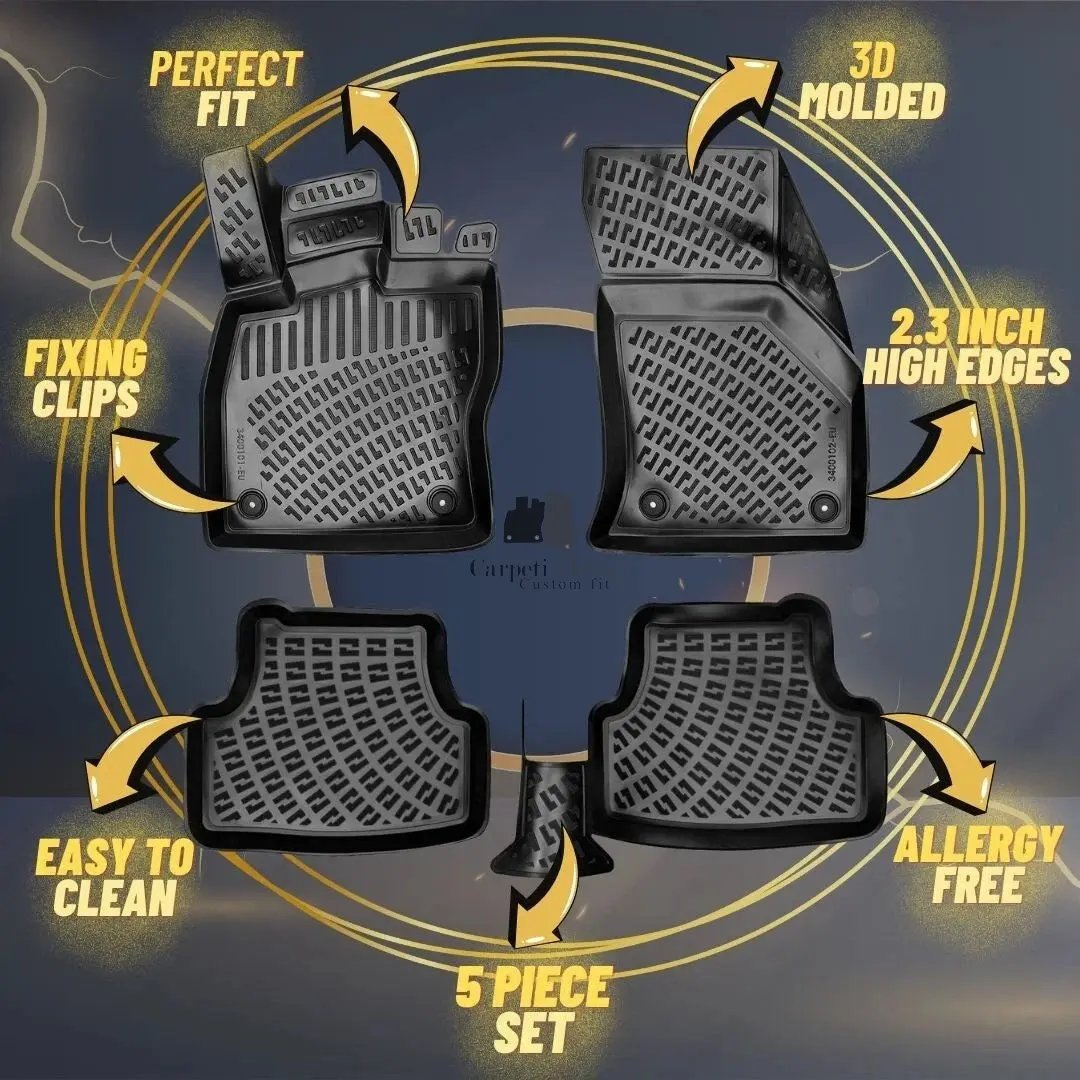 Car Floor Mats Liners For Hyundai Accent 2018-2023 All Season Heavy Duty 3d Rugs