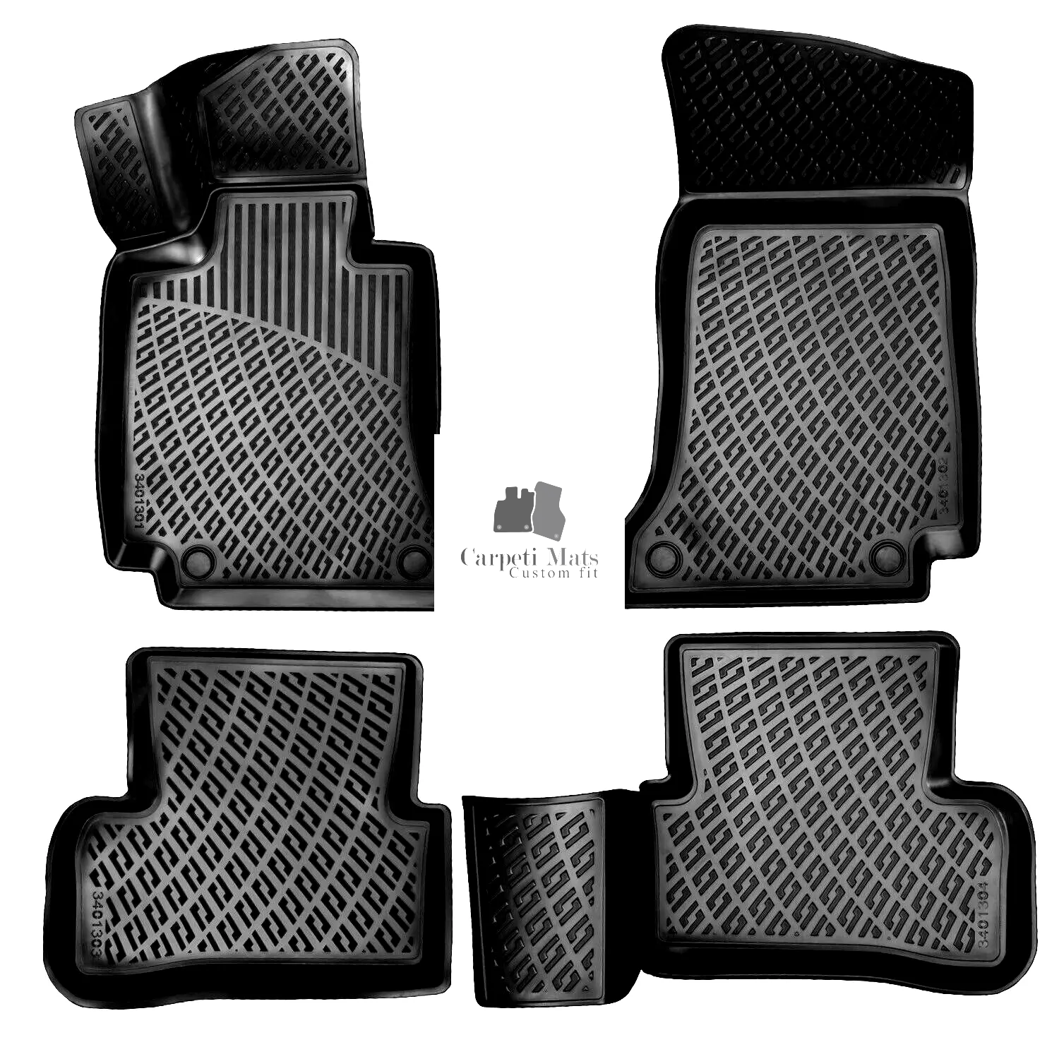 Car Floor Mats Liners For Mercedes C Class 2014-2021 W205 All Weather Auto Rugs