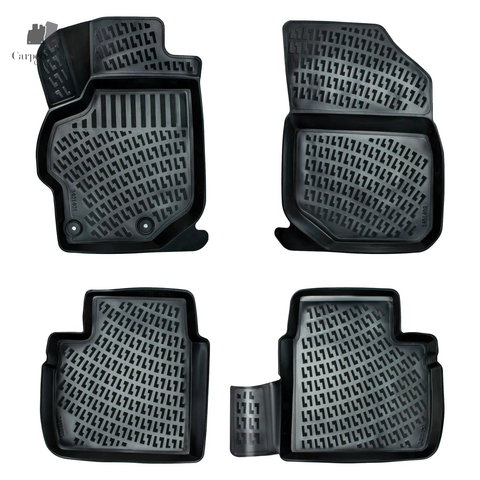 Car Floor Mats Liners For Peugeot 301 2012-2024 All Season Heavy Duty 3D Rugs