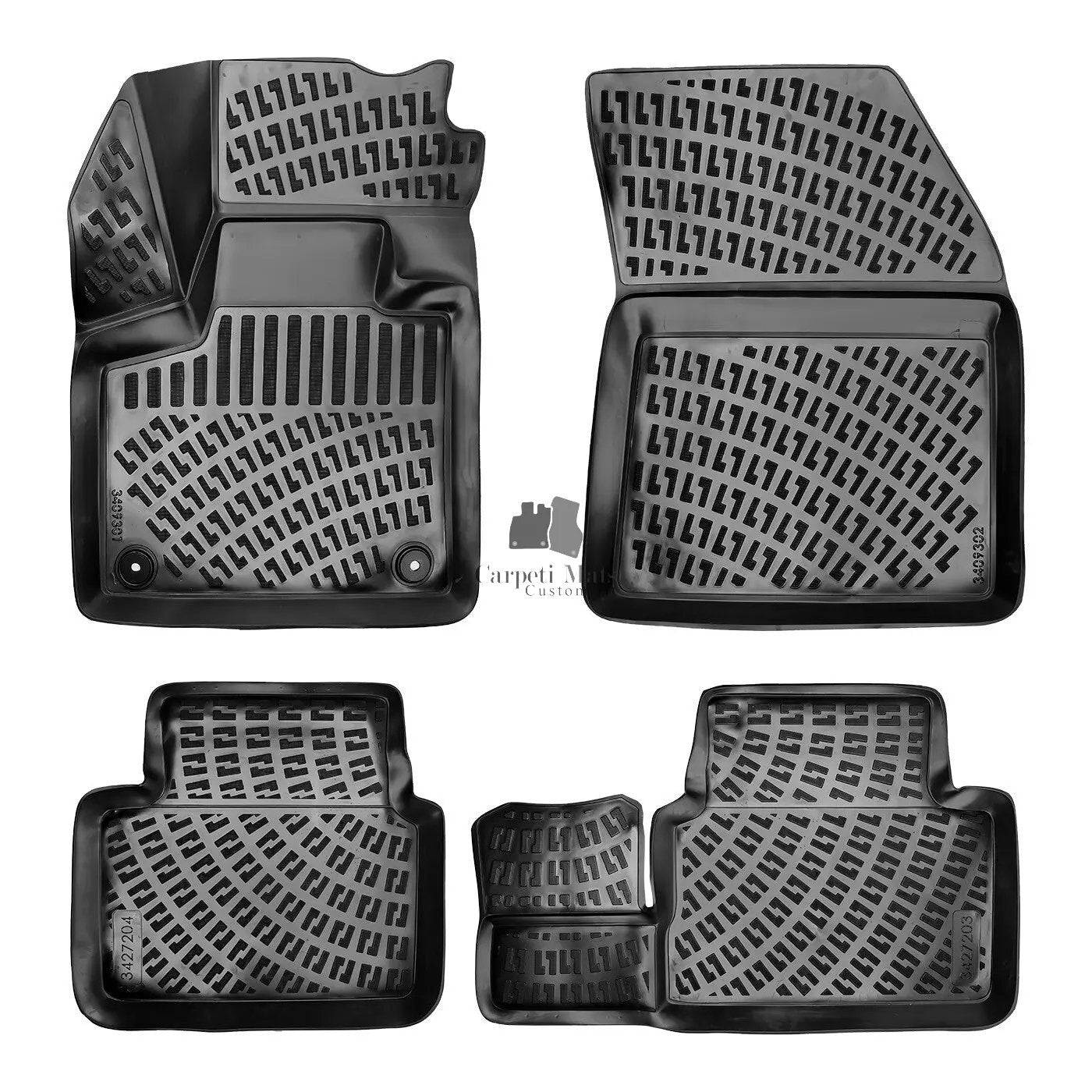 Car Floor Mats Liners For Peugeot 5008 2017-2020 All Season Heavy Duty Auto Rugs