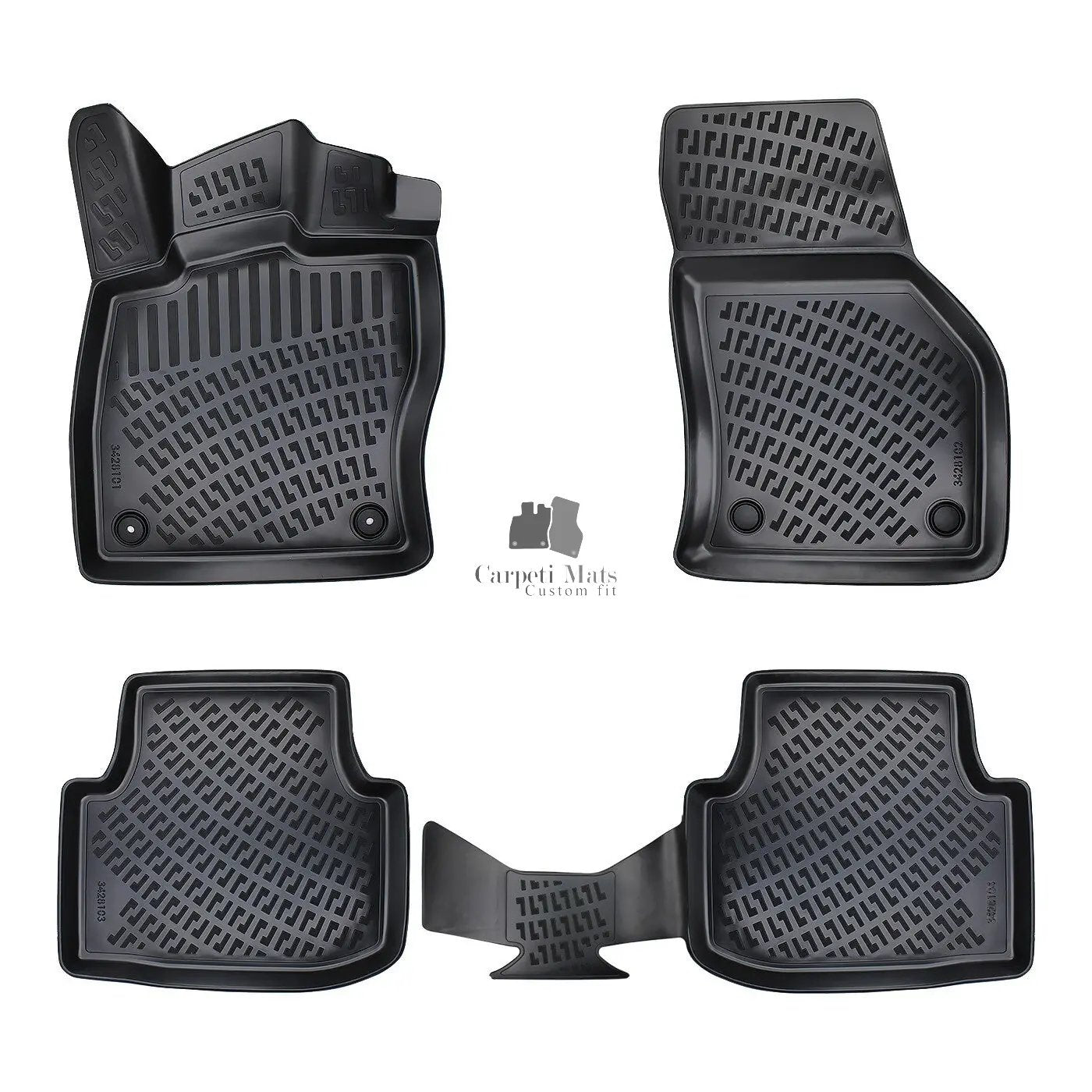 Car Floor Mats Liners For Seat Leon 2020-2025 All Season Heavy Duty 3D Auto Rugs