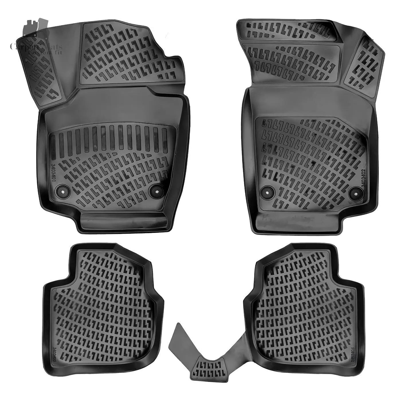 Car Floor Mats Liners For Skoda Rapid 2012-2022 All Season Heavy Duty 3D Rugs
