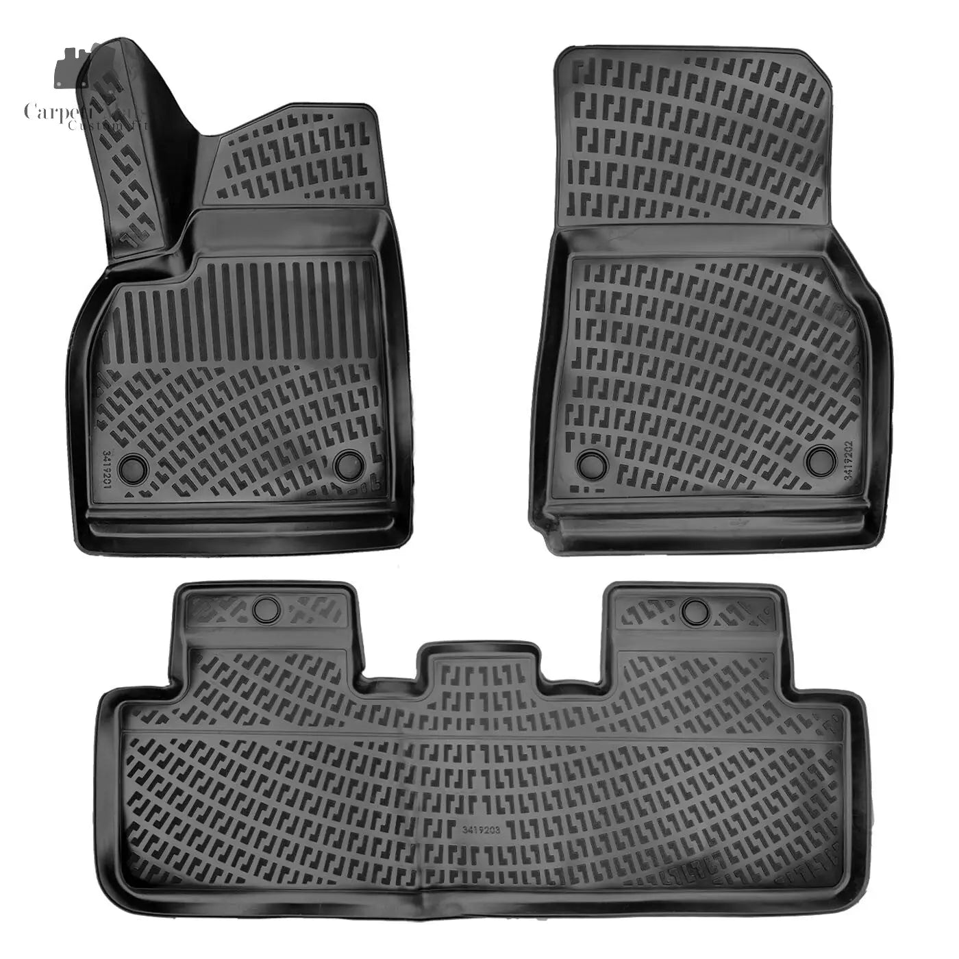 Car Floor Mats Liners For Tesla Model Y 2020-2024 All Season Heavy Duty 3D Rugs
