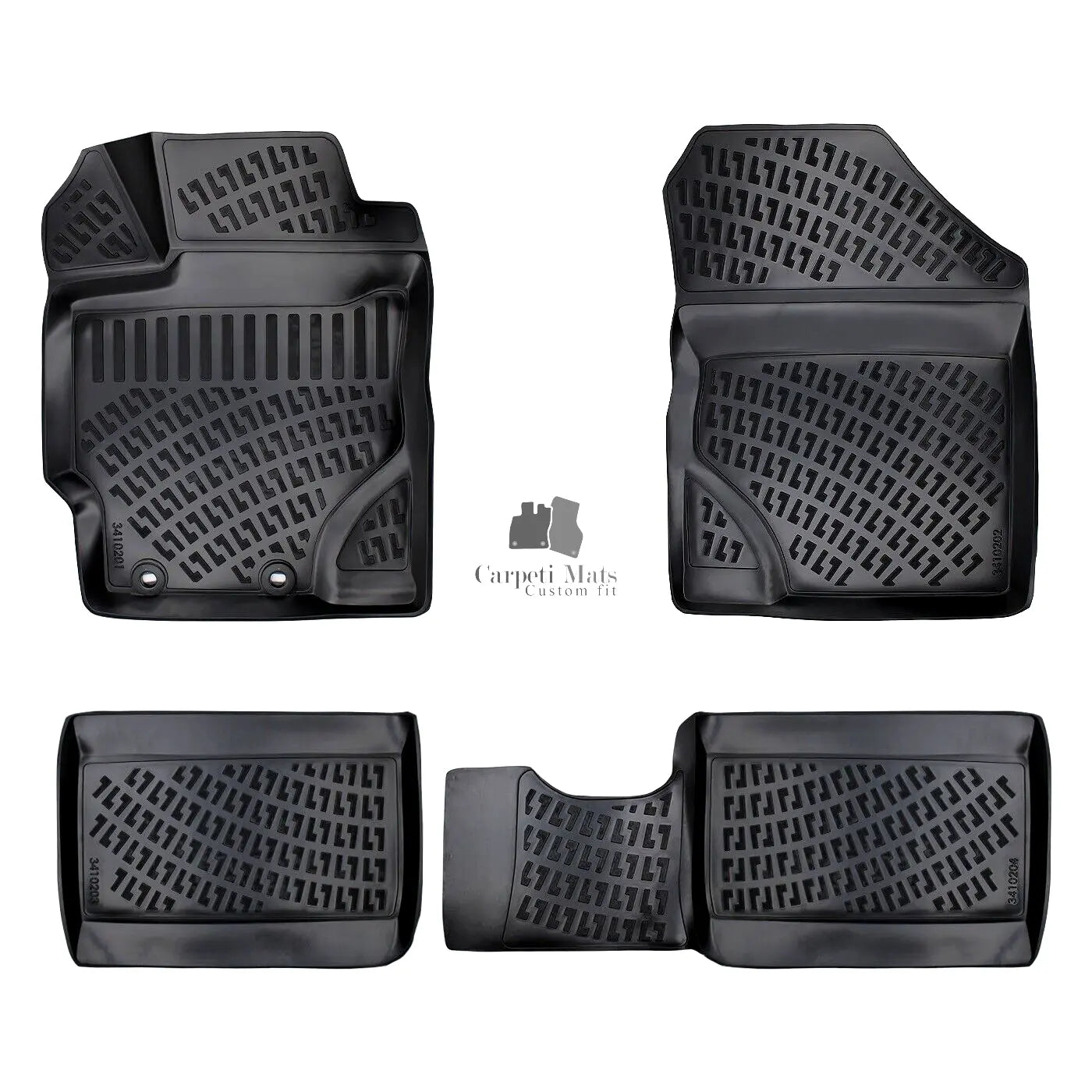 Car Floor Mats Liners For Toyota Yaris 2017-2019 All Season Heavy Duty Auto Rugs