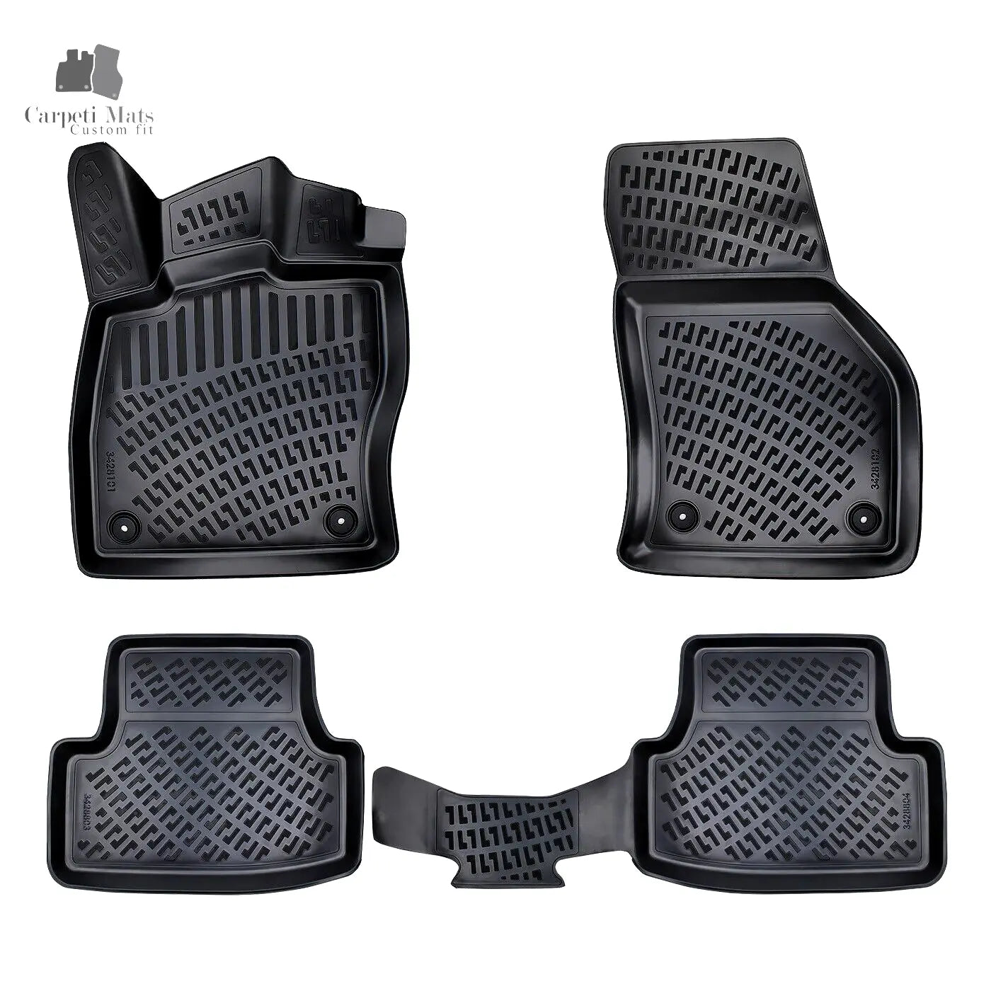 Car Floor Mats Liners For VW Golf 7 2012-2018 All Season Heavy Duty 3d Auto Rugs