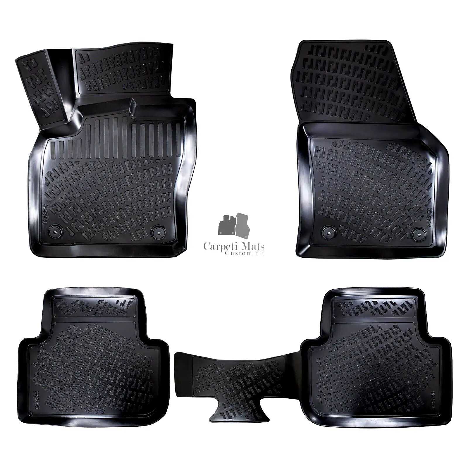 Car Floor Mats Liners For VW Tiguan 2016-2019 All Season Heavy Duty 3D Auto Rugs