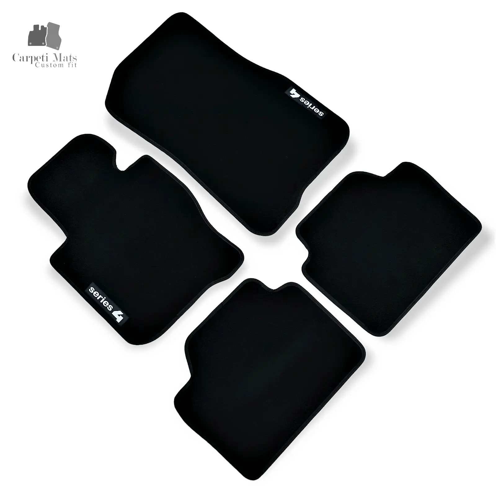 Carpet Car Floor Mats Velour for BMW 4 F32/F33 2013-05.2020 logo Car Floor Mats Velour CarpetiMats