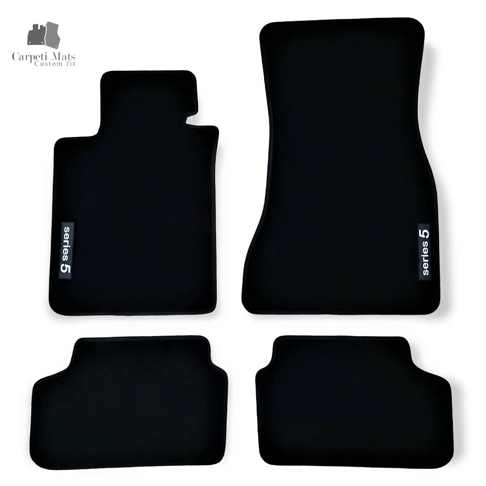 Carpet Car Floor Mats Velour for BMW 5 G30/G31 2017-> logo Car Floor Mats Velour CarpetiMats