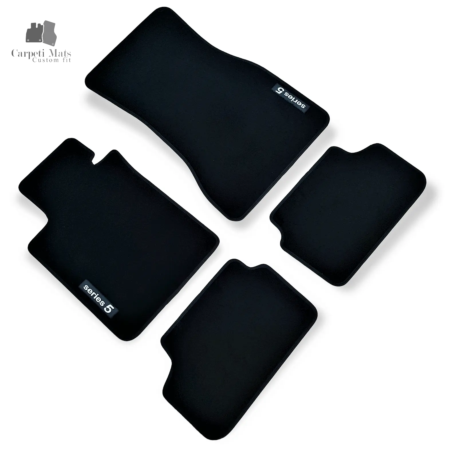 Carpet Car Floor Mats Velour for BMW 5 G30/G31 2017-> logo Car Floor Mats Velour CarpetiMats