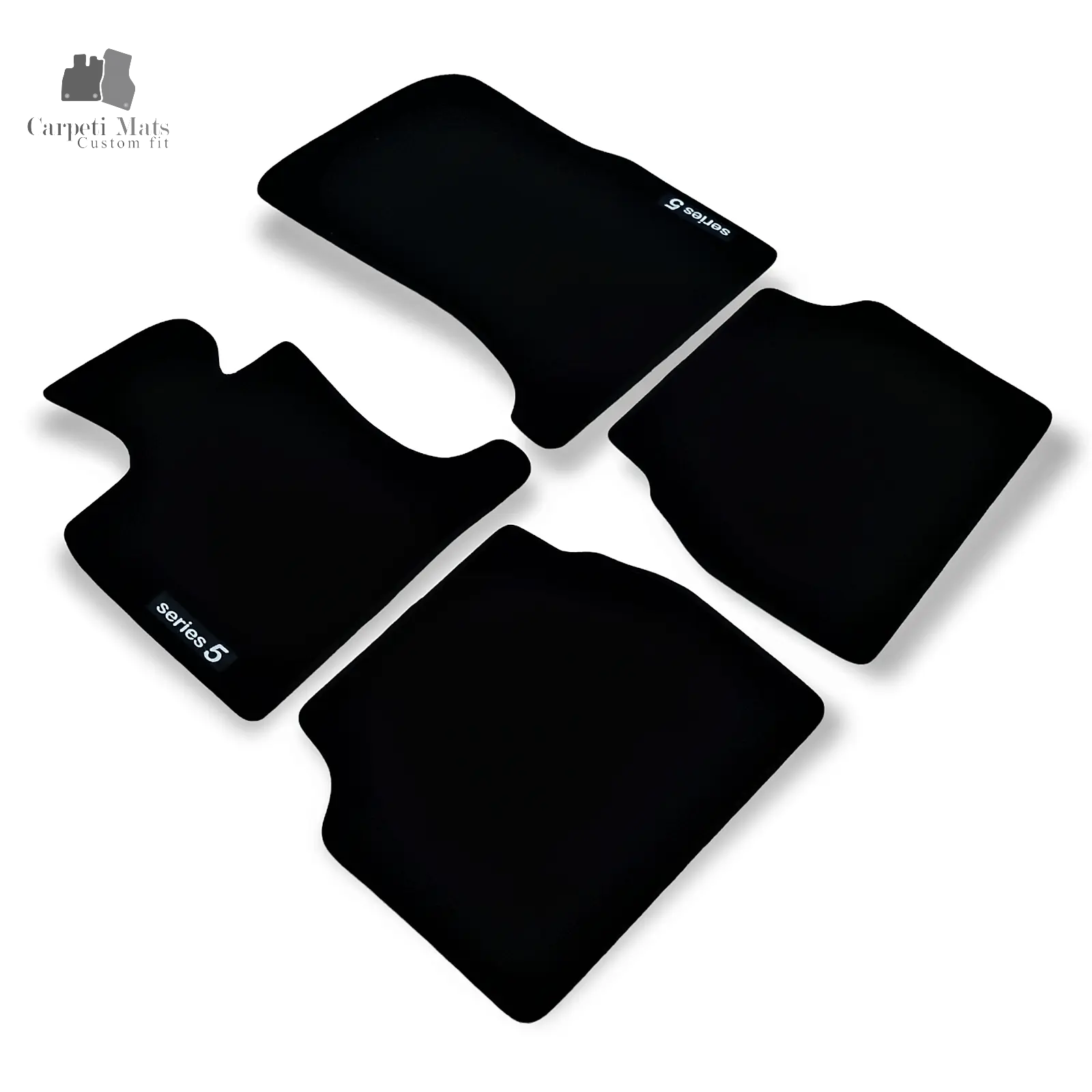 Carpet Car Floor Mats Velour for BMW 5 GT F07 10.2009-05.2017 logo Car Floor Mats Velour CarpetiMats