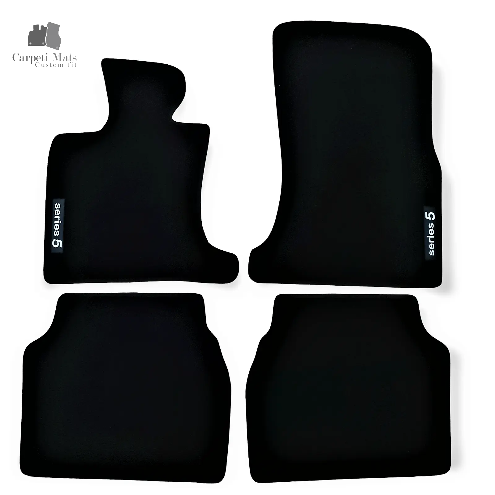 Carpet Car Floor Mats Velour for BMW 5 GT F07 10.2009-05.2017 logo Car Floor Mats Velour CarpetiMats