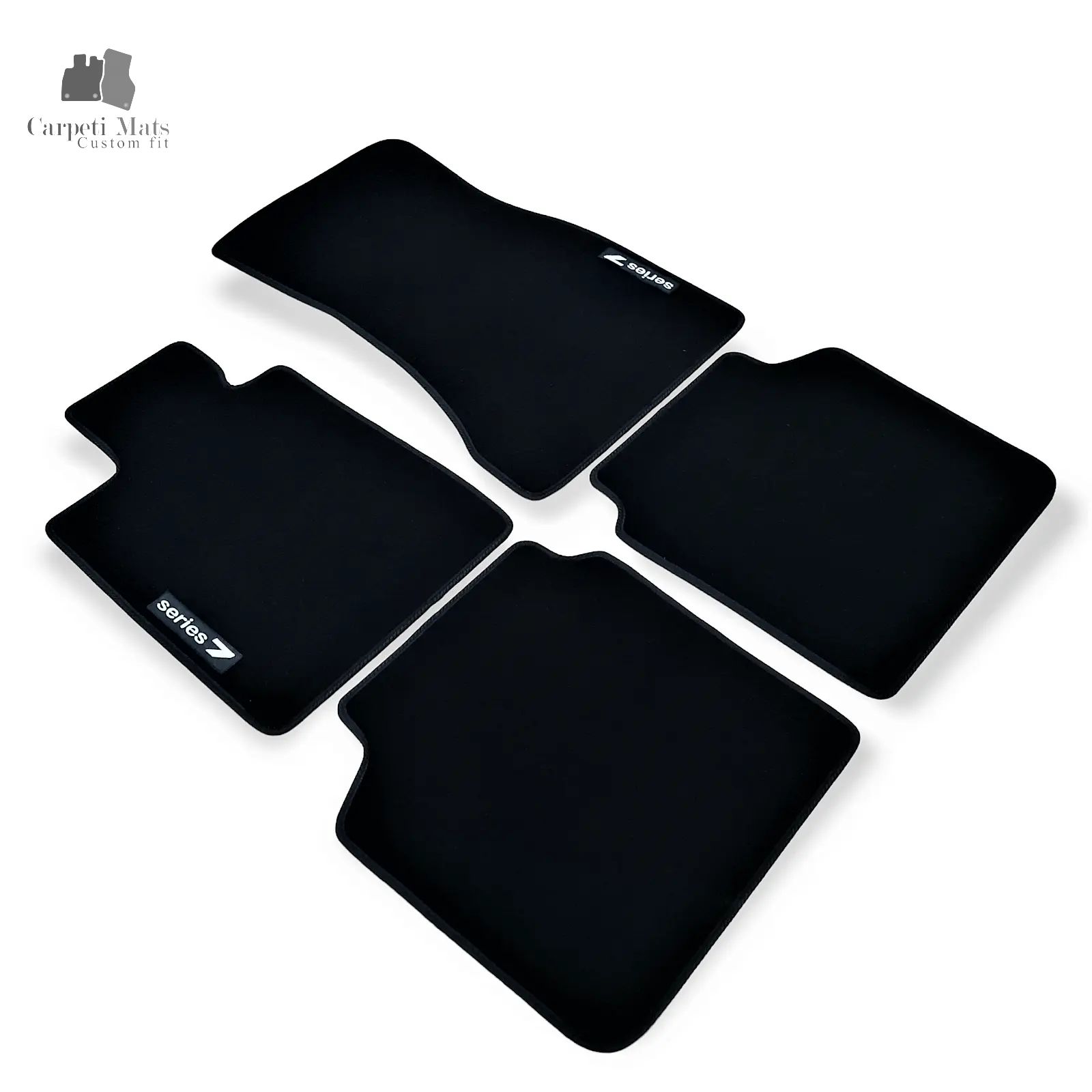 Carpet Car Floor Mats Velour for BMW 7 G12 07.2015-> logo LONG wheel base Car Floor Mats Velour CarpetiMats