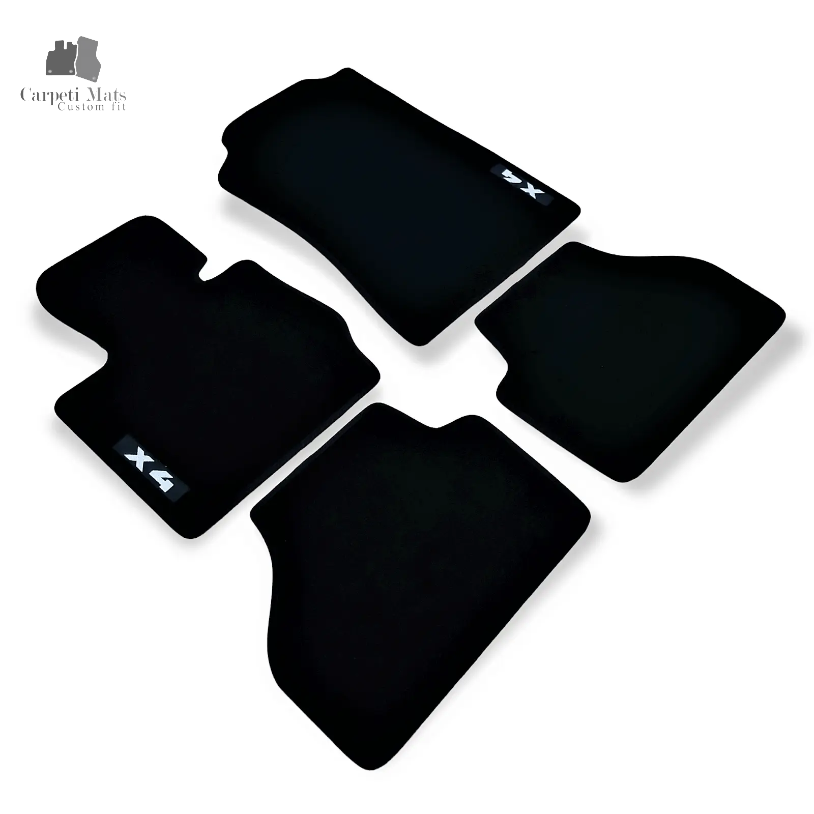 Carpet Car Floor Mats Velour for BMW X4 F26 2014-06.2018 logo Car Floor Mats Velour CarpetiMats