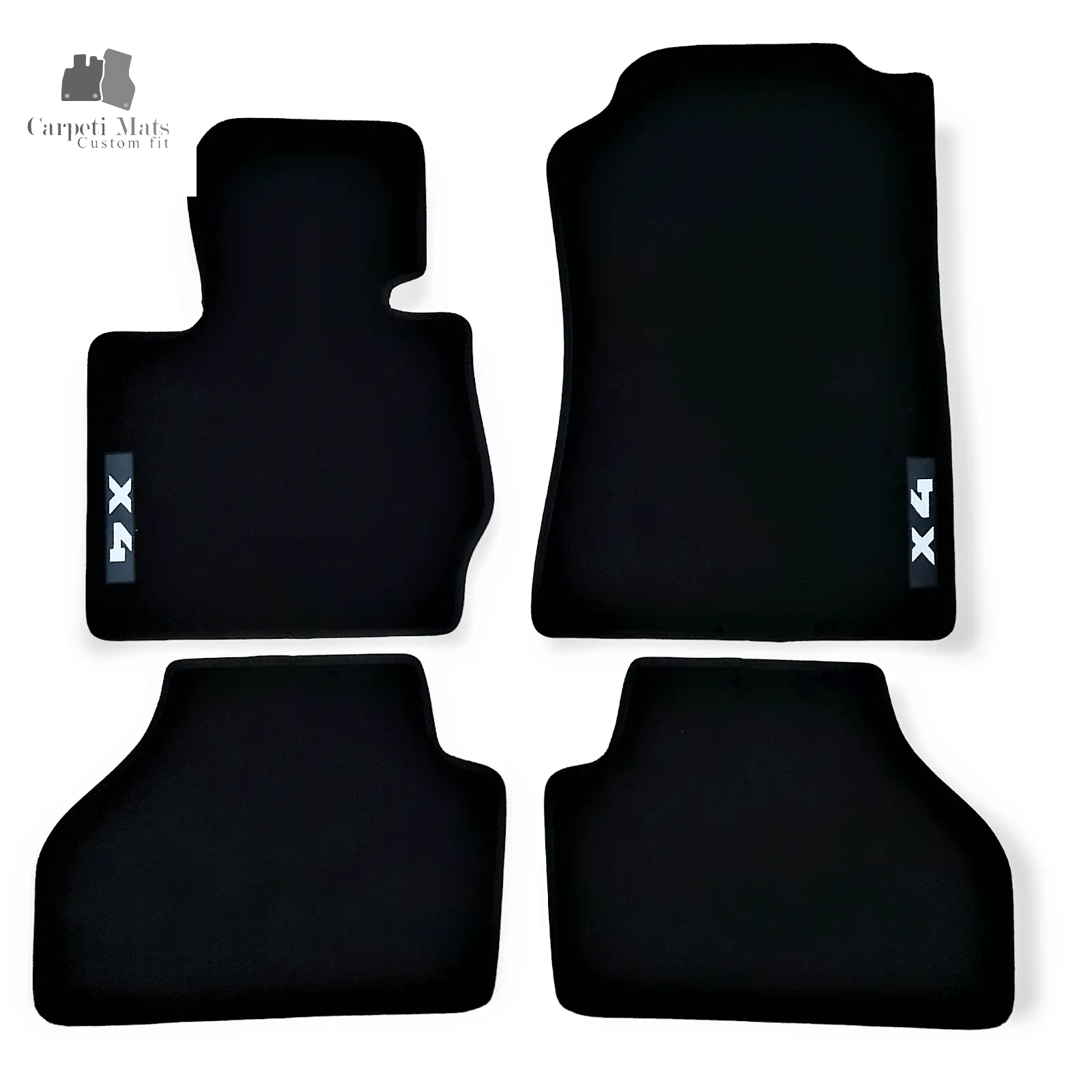 Carpet Car Floor Mats Velour for BMW X4 F26 2014-06.2018 logo Car Floor Mats Velour CarpetiMats
