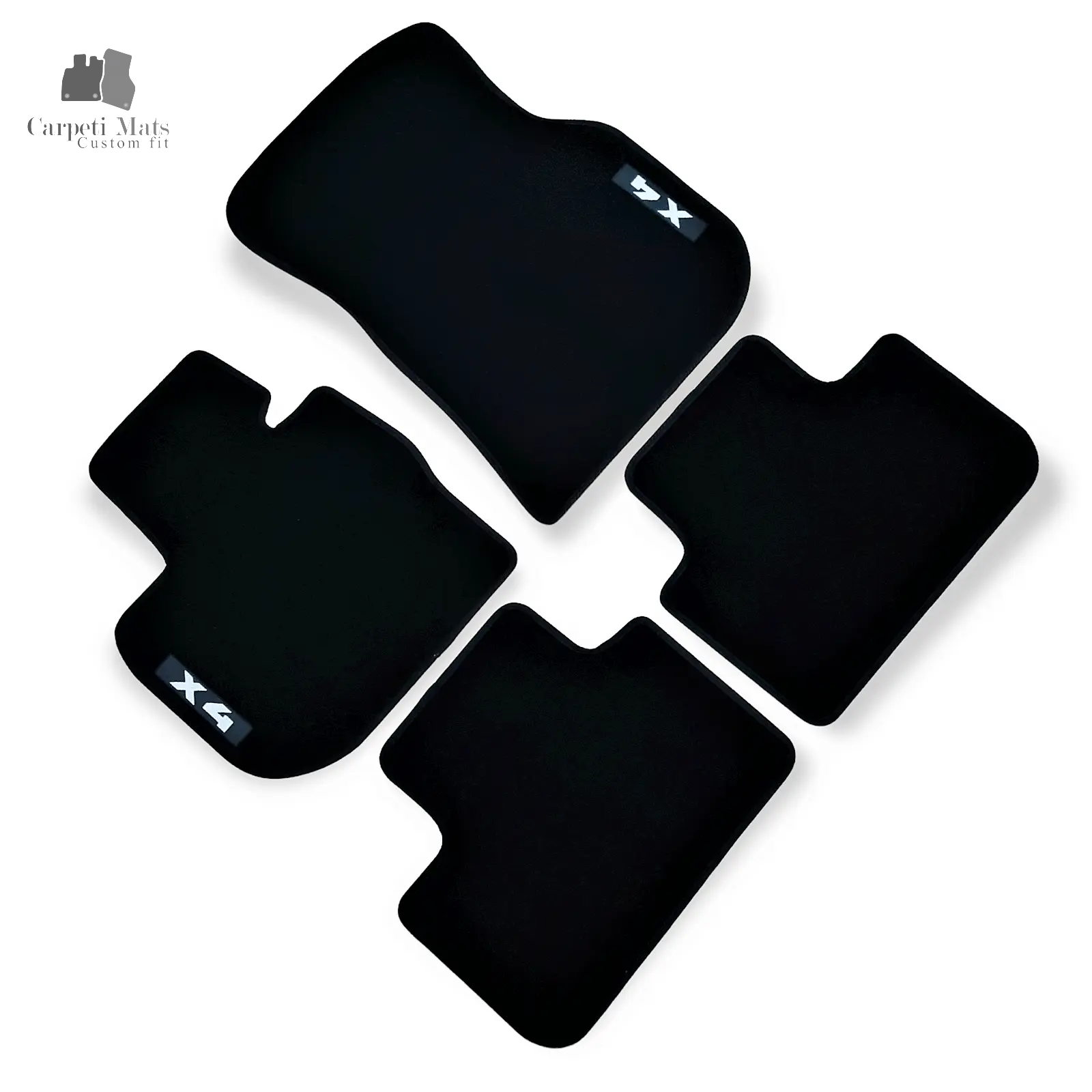 Carpet Car Floor Mats Velour for BMW X4 G02 07.2018-> logo Car Floor Mats Velour CarpetiMats