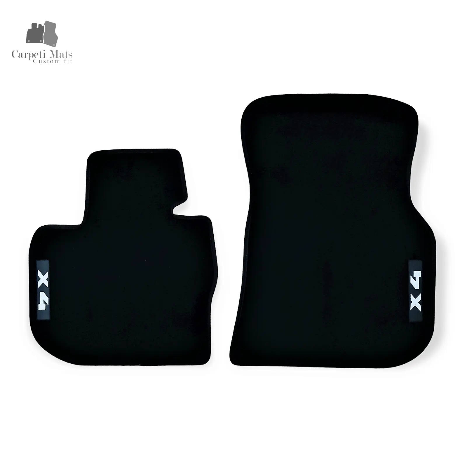 Carpet Car Floor Mats Velour for BMW X4 G02 07.2018-> logo Car Floor Mats Velour CarpetiMats