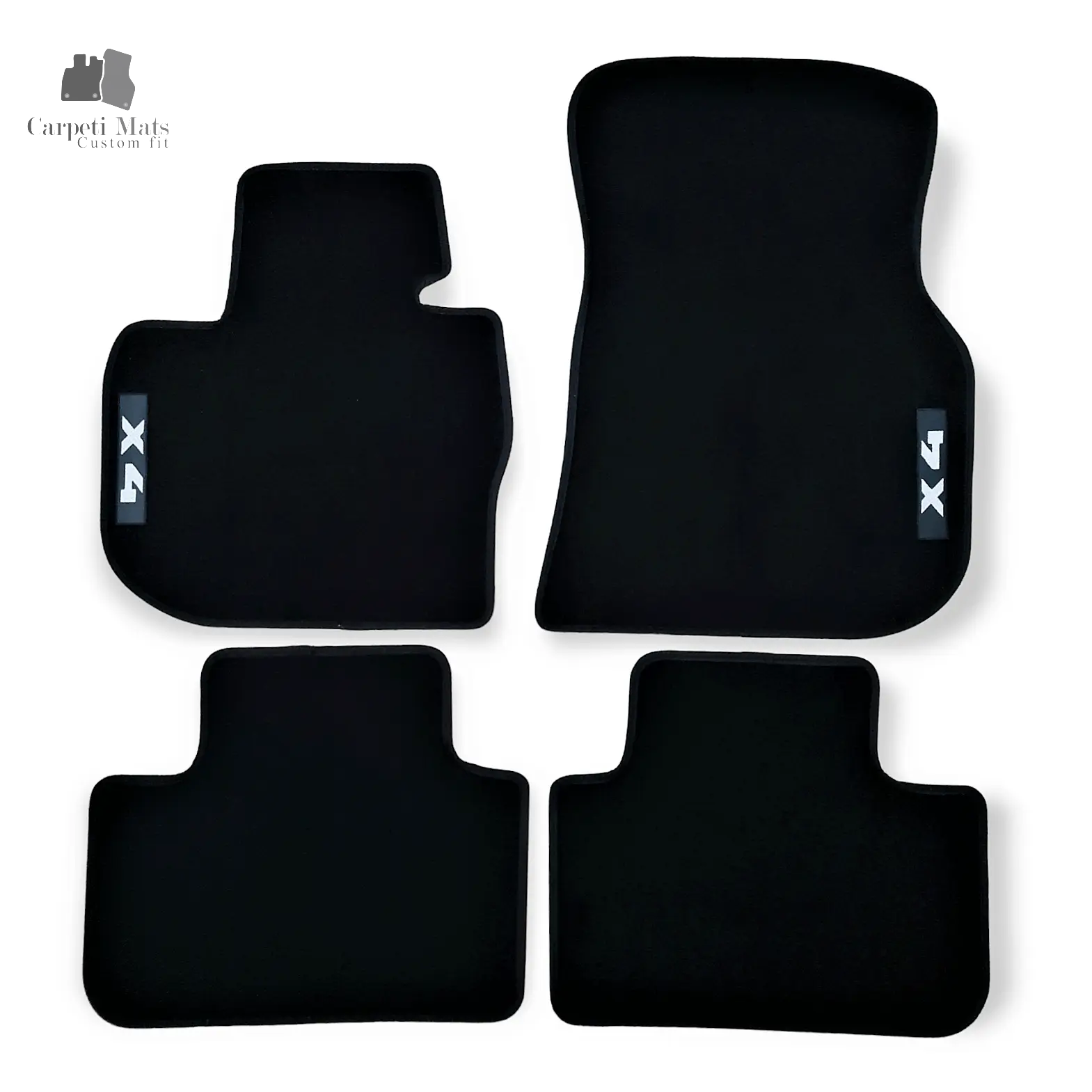 Carpet Car Floor Mats Velour for BMW X4 G02 07.2018-> logo Car Floor Mats Velour CarpetiMats