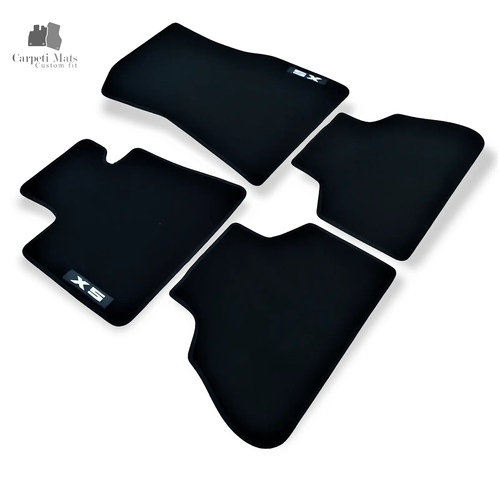 Carpet Car Floor Mats Velour for BMW X5 G05 11.2018-> logo Car Floor Mats Velour CarpetiMats