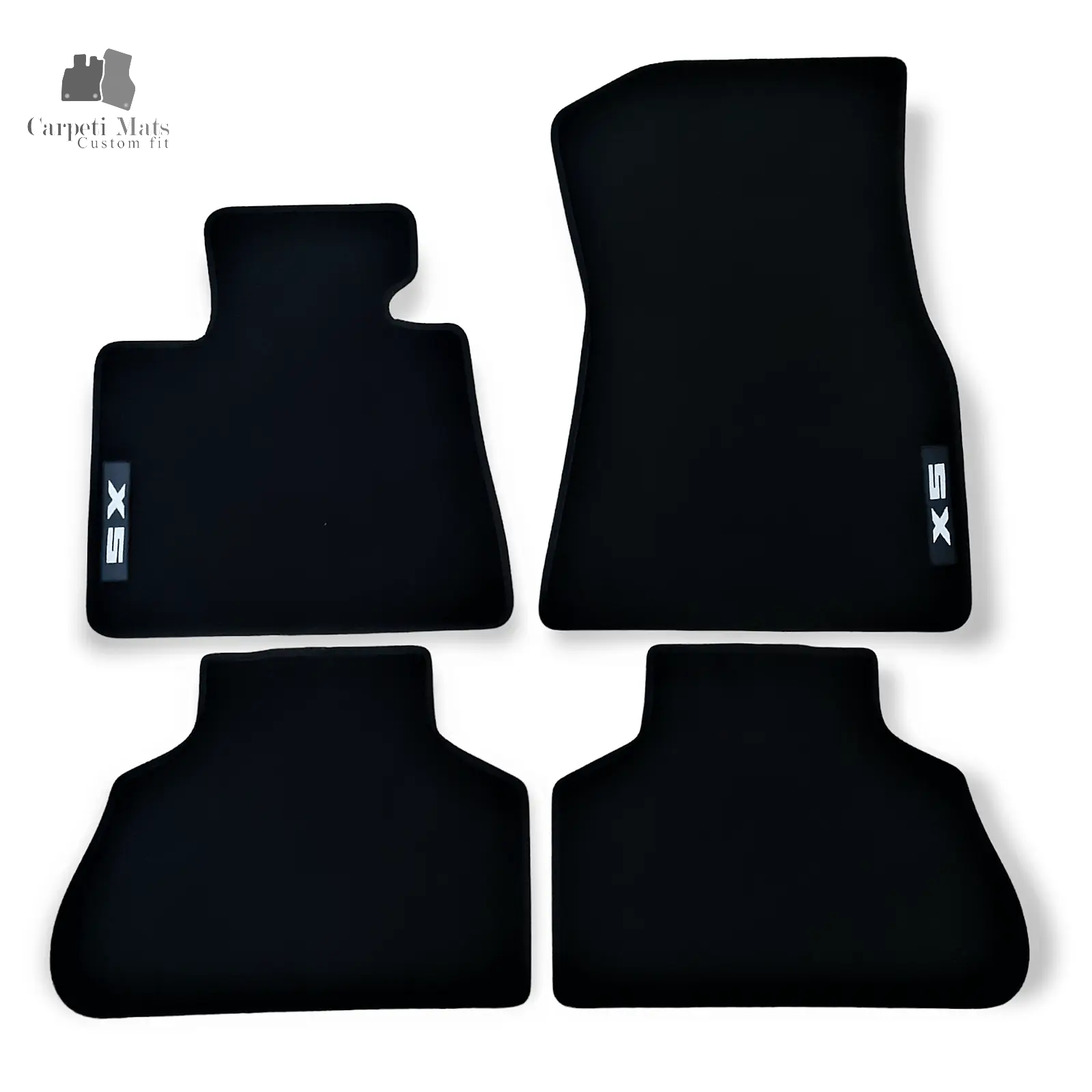 Carpet Car Floor Mats Velour for BMW X5 G05 11.2018-> logo Car Floor Mats Velour CarpetiMats