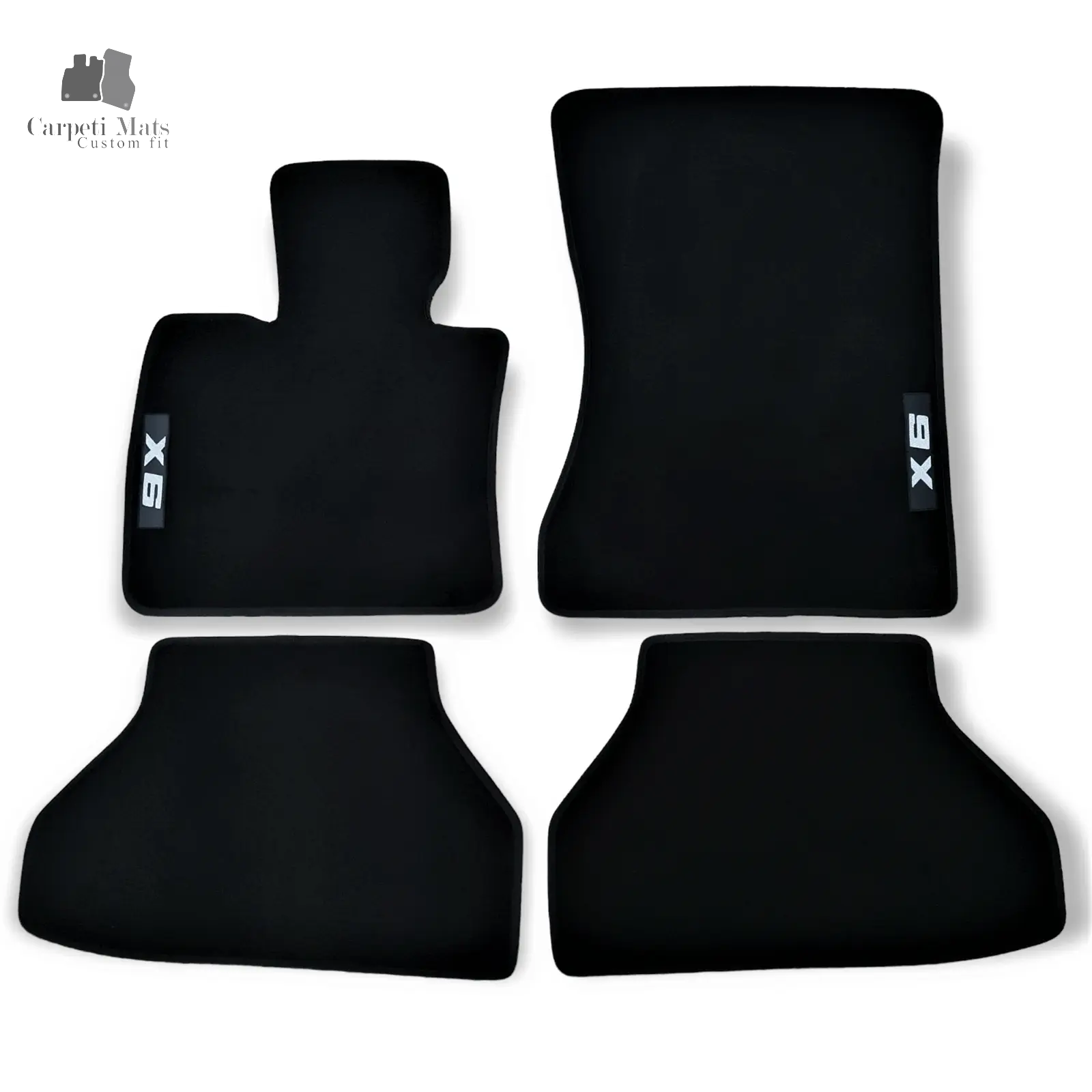 Carpet Car Floor Mats Velour for BMW X6 E71 05.2008-01.2014 logo Car Floor Mats Velour CarpetiMats