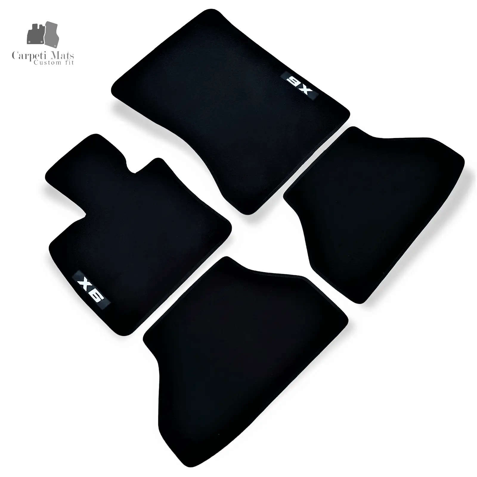 Carpet Car Floor Mats Velour for BMW X6 E71 05.2008-01.2014 logo Car Floor Mats Velour CarpetiMats