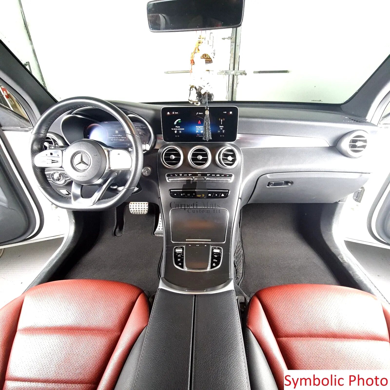 Car Floor Mats Velour For AMG Mercedes C Class Coupe Waterproof Black Car Liners