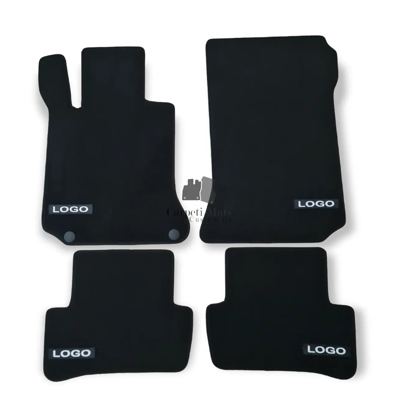 Car Floor Mats Velour For AMG Mercedes C Class W204 Auto Liners Waterproof Black