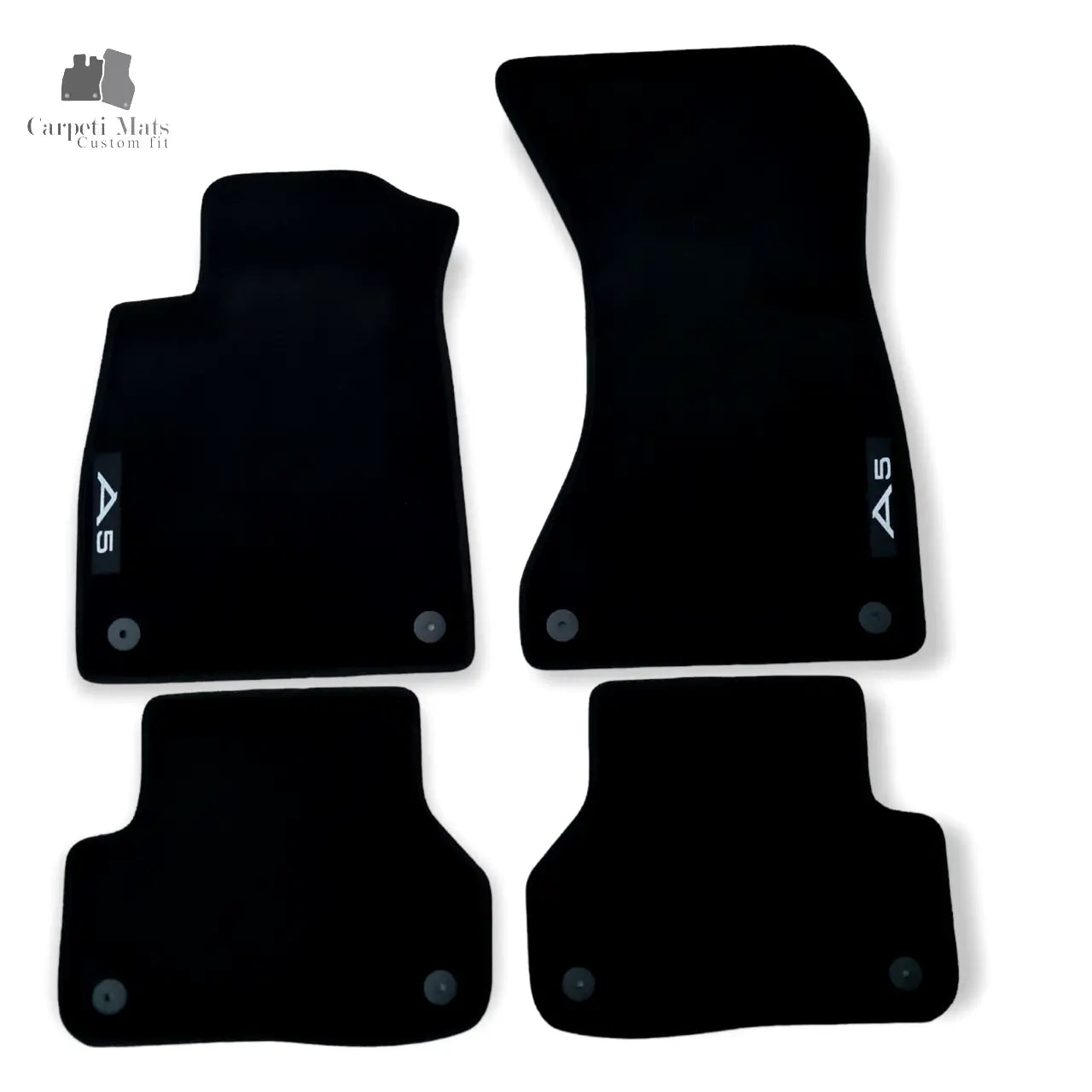 Car Floor Mats Velour For Audi A5 S5 RS5 Waterproof Black Carpet Auto Liners New