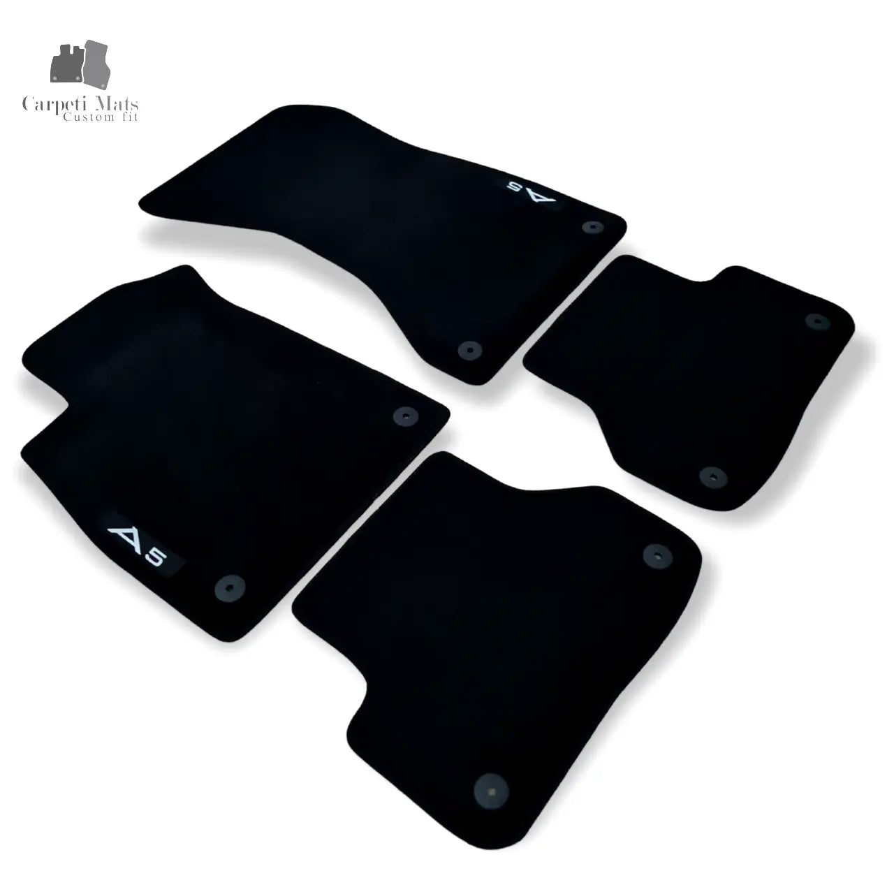 Car Floor Mats Velour For Audi A5 S5 RS5 Waterproof Black Carpet Auto Liners New