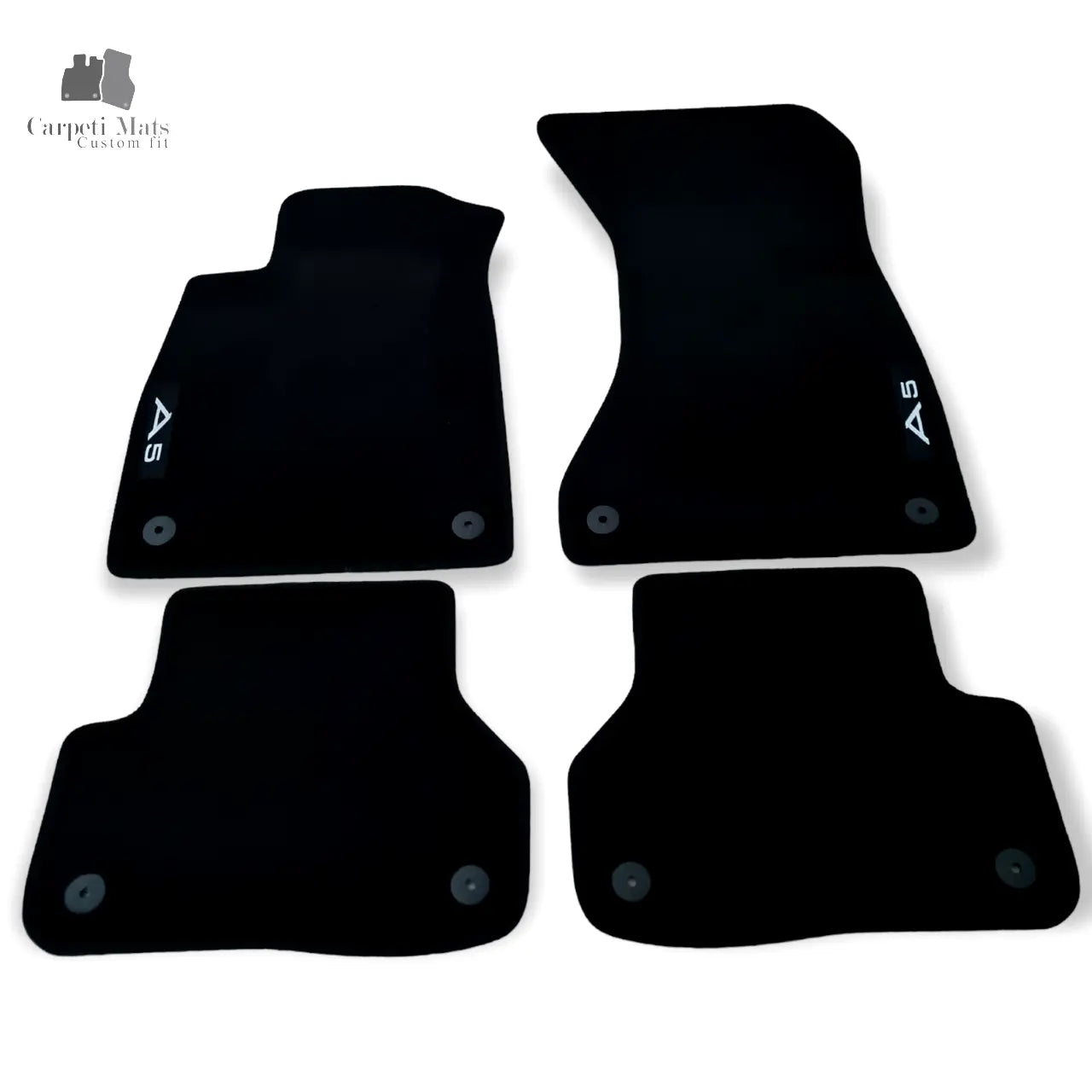 Car Floor Mats Velour For Audi A5 S5 RS5 Waterproof Black Carpet Auto Liners New