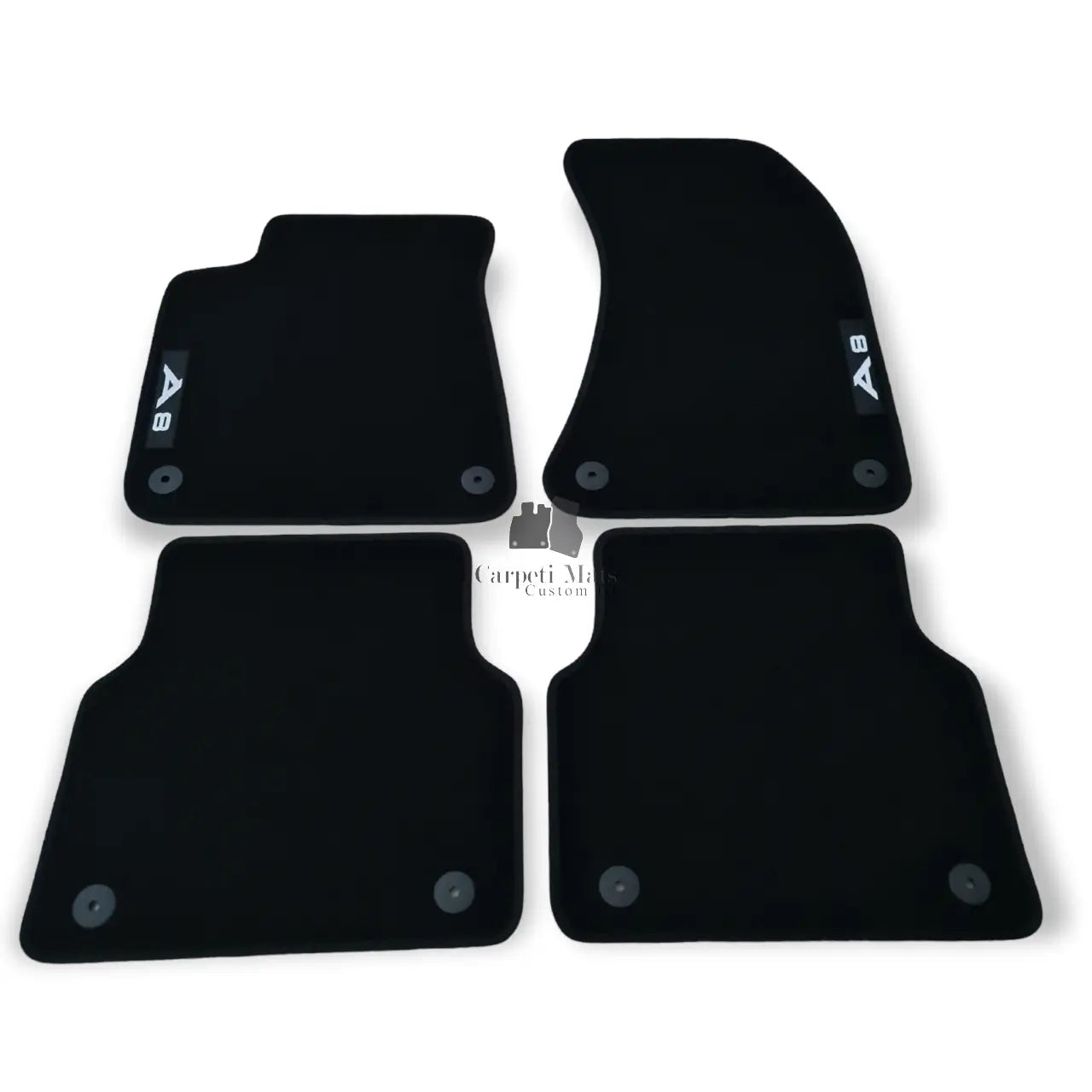 Car Floor Mats Velour For Audi A8 S8 4H Waterproof Black Carpet Rugs Auto Liners