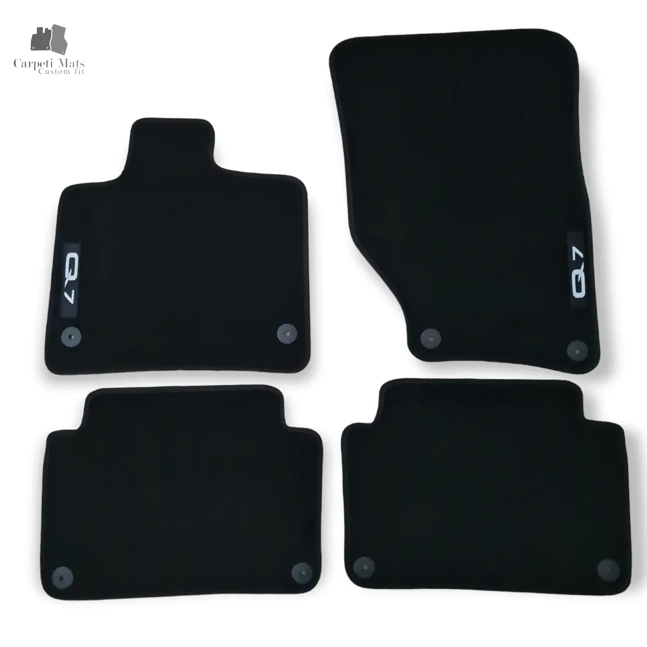 Car Floor Mats Velour For Audi Q7 Waterproof Black Carpet Rugs Auto Liners New