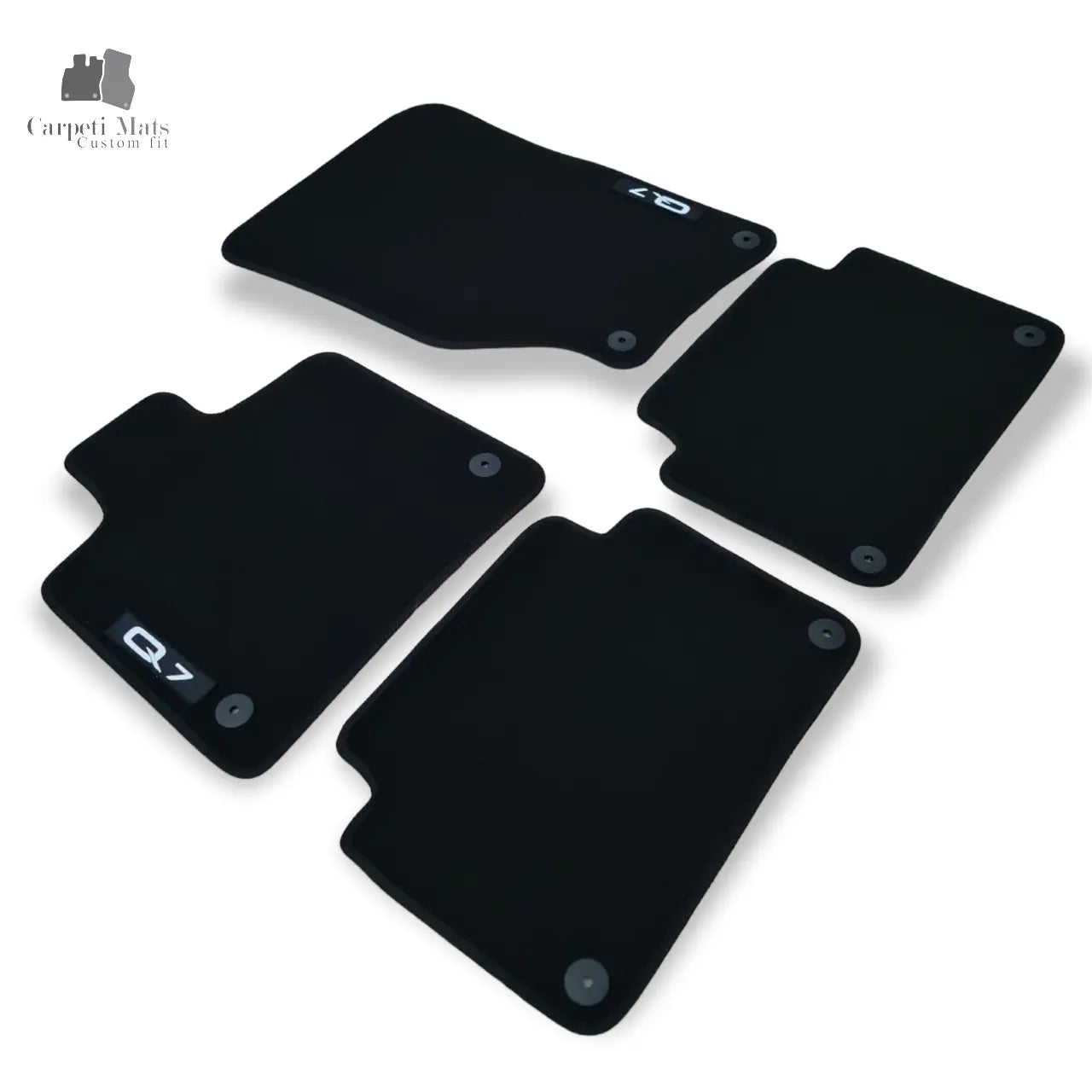 Car Floor Mats Velour For Audi Q7 Waterproof Black Carpet Rugs Auto Liners New