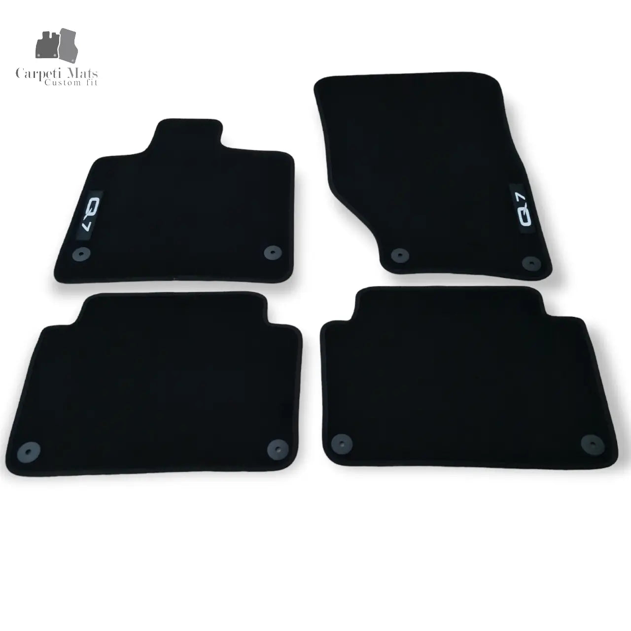 Car Floor Mats Velour For Audi Q7 Waterproof Black Carpet Rugs Auto Liners New