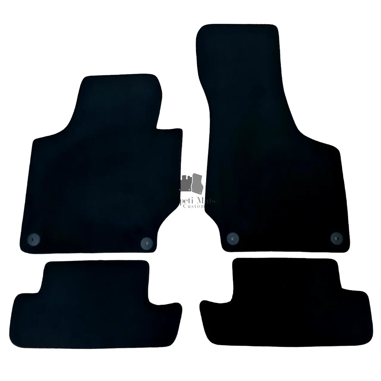Car Floor Mats Velour For Audi TT Waterproof Black Rugs Carpet Auto Liners New