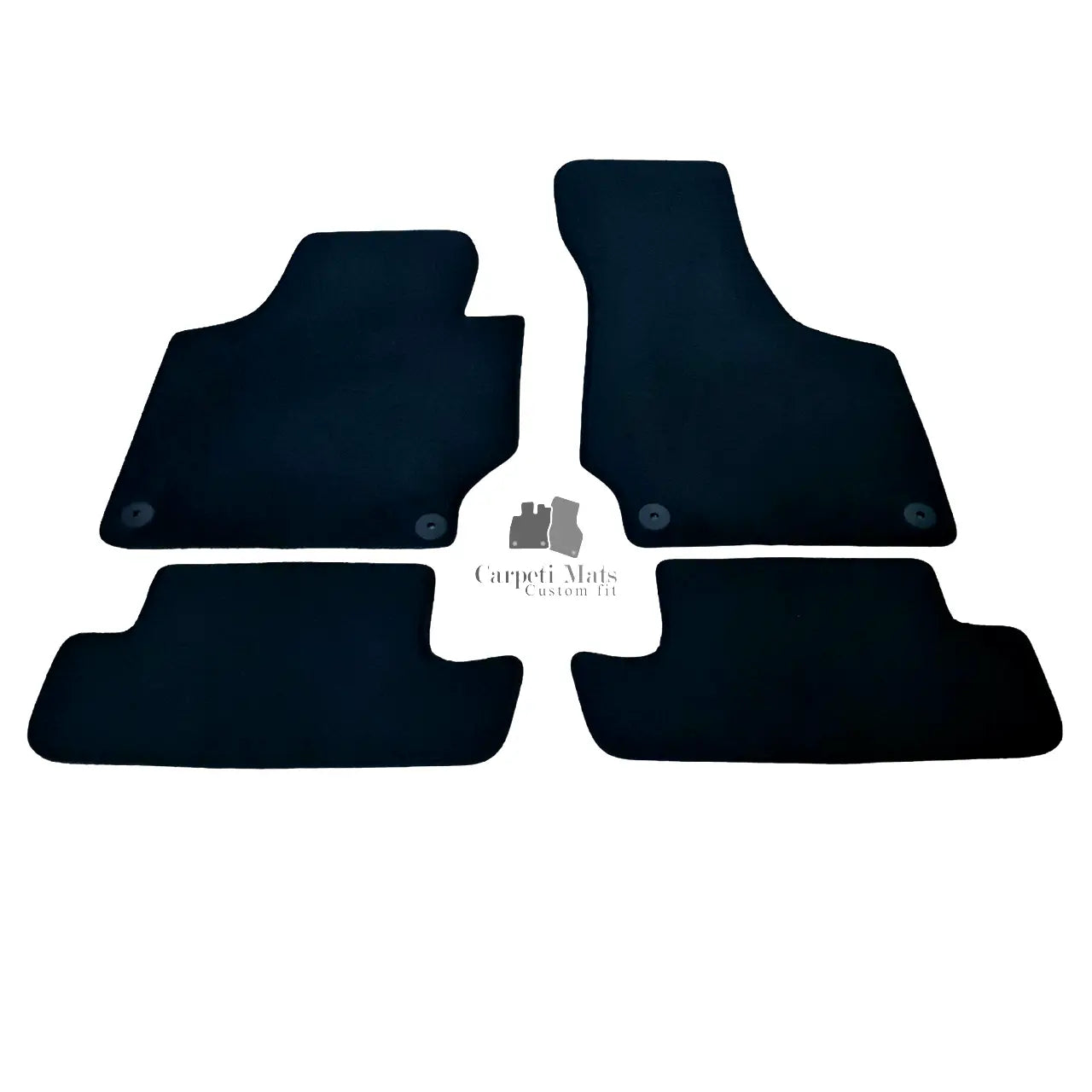 Car Floor Mats Velour For Audi TT Waterproof Black Rugs Carpet Auto Liners New