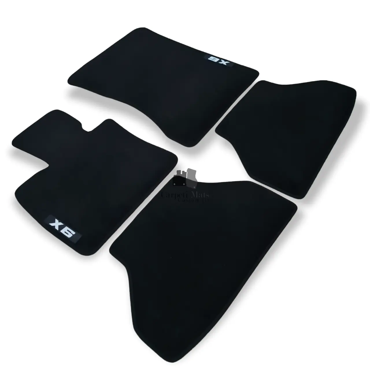Car Floor Mats Velour For BMW X6 E71 MX6 Waterproof Black Carpet Auto Liners New