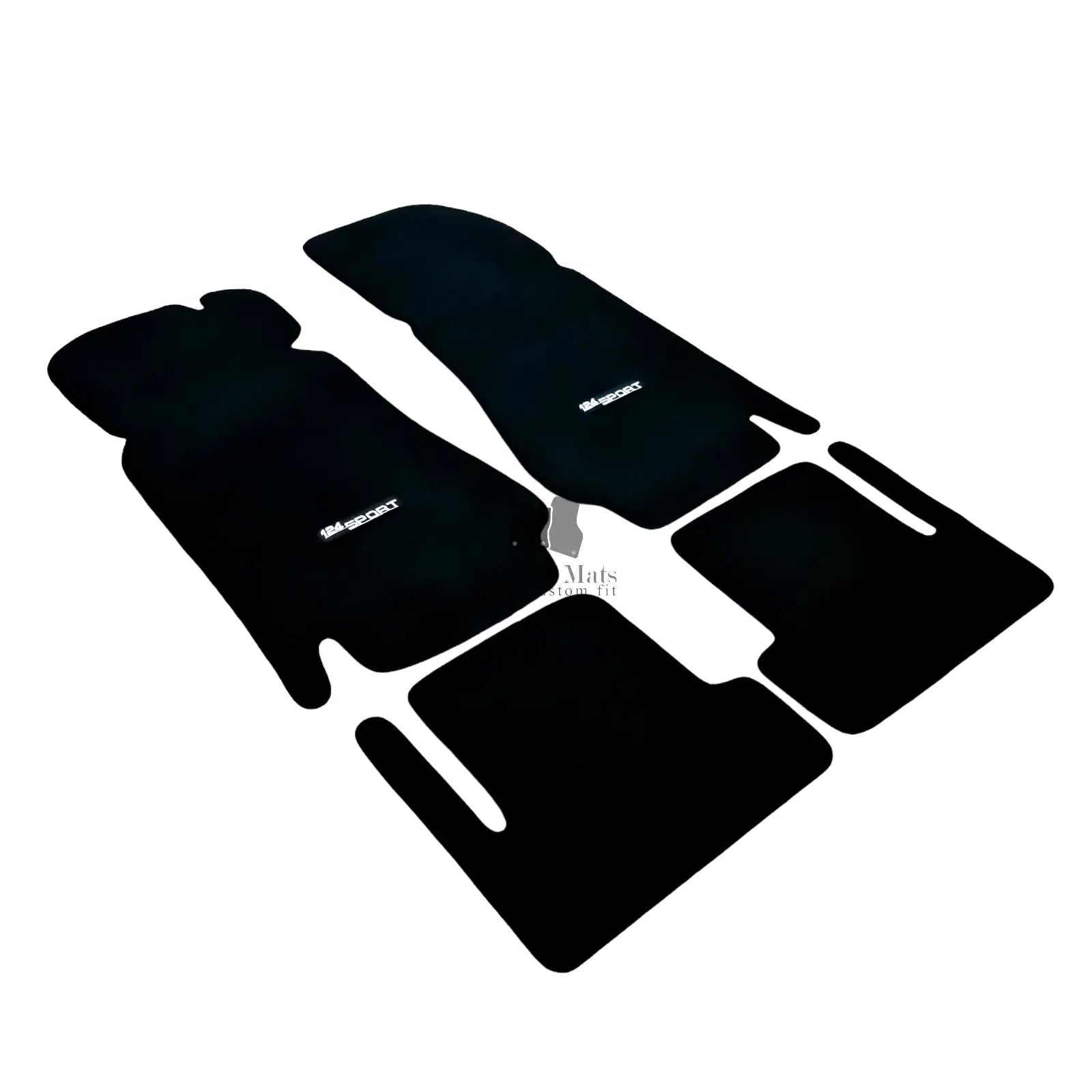 Car Floor Mats Velour For Fiat 124 Sport Waterproof Black Carpet Rugs Liners New