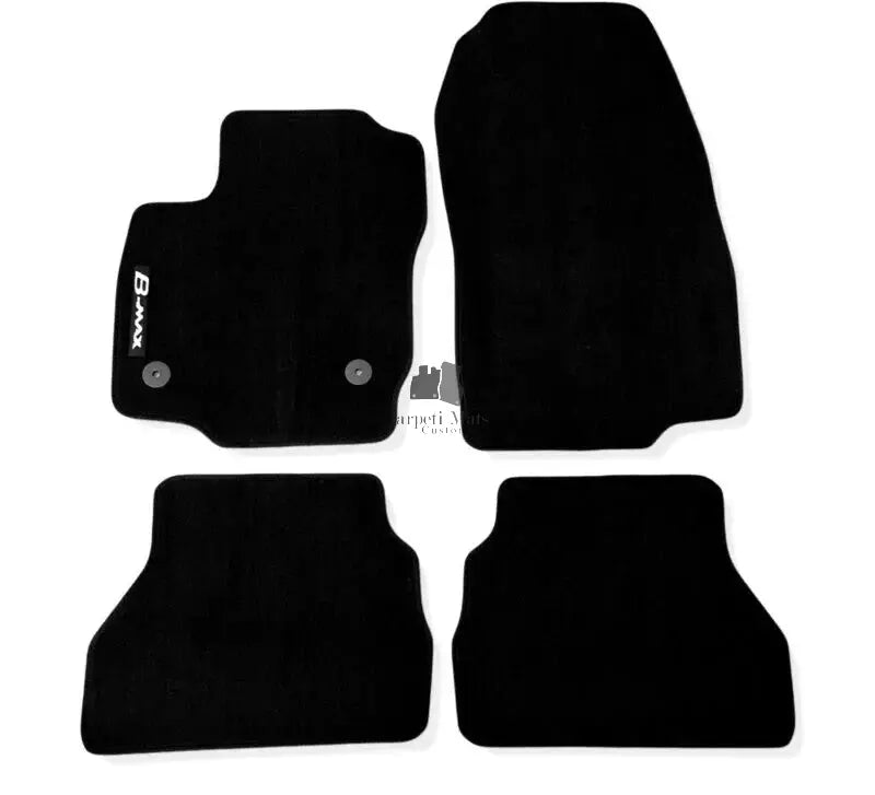 Car Floor Mats Velour For Ford B-Max Waterproof Black Carpet Rugs Auto Liners