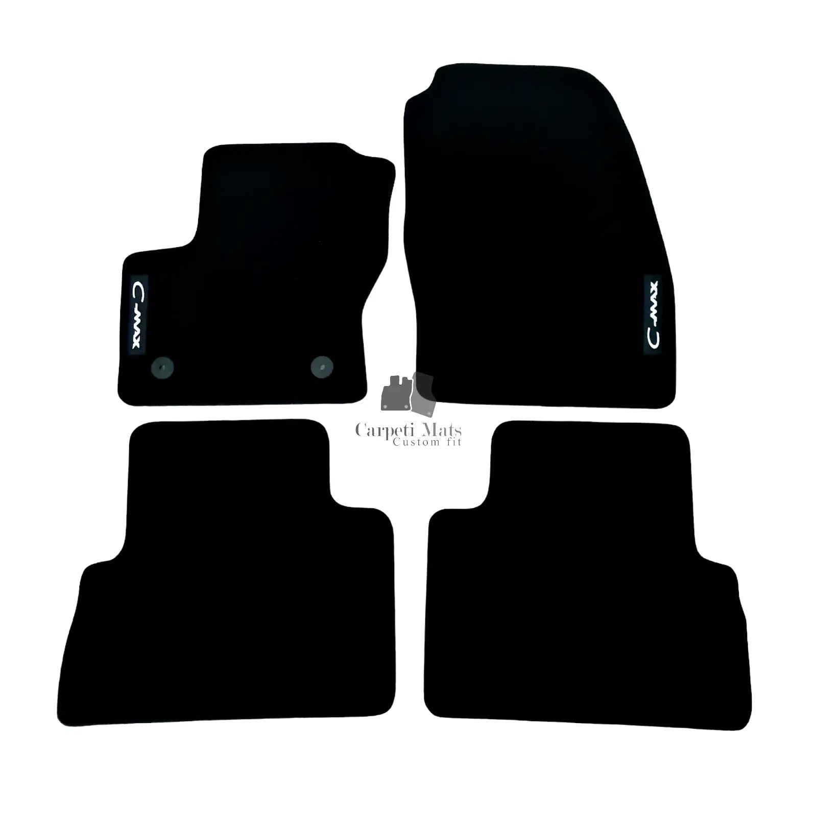 Car Floor Mats Velour For Ford C-Max Waterproof Black Carpet Rugs Auto Liners