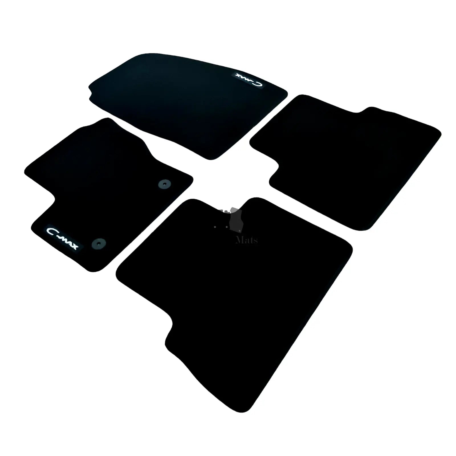 Car Floor Mats Velour For Ford C-Max Waterproof Black Carpet Rugs Auto Liners